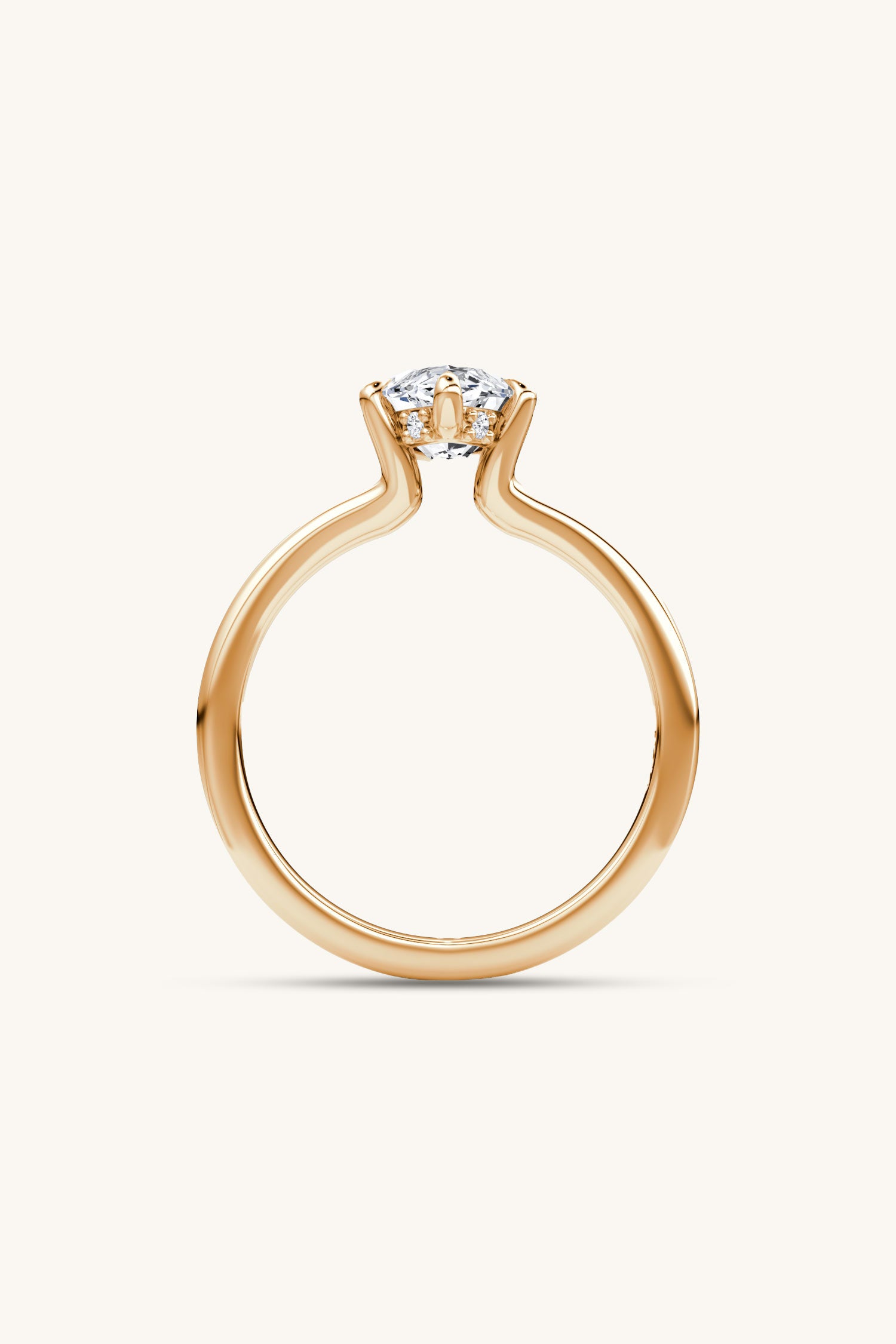 Dulce Halo Marquise Solitaire Ring