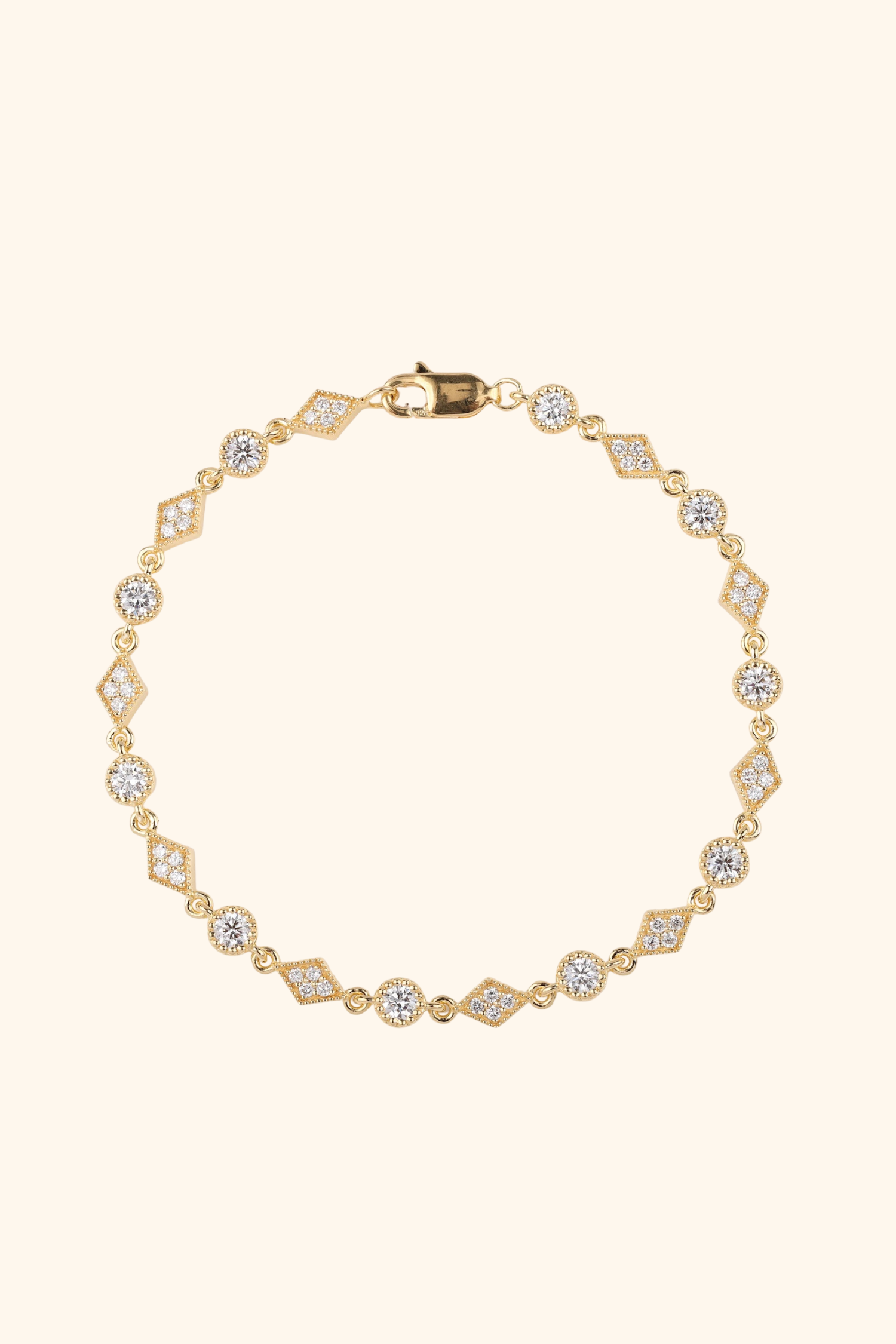18K Gold Plated Saga Diamond Bracelet