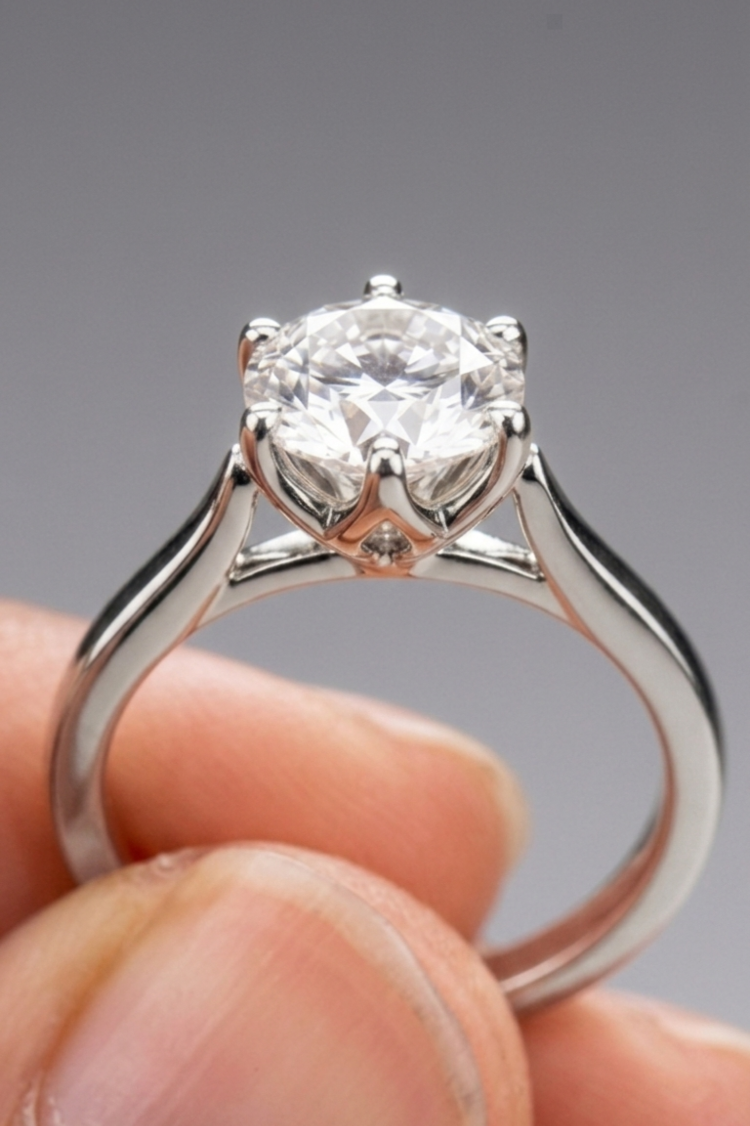3.06 Ct Whispering Tulip Platinum Ring in Ring Size 13