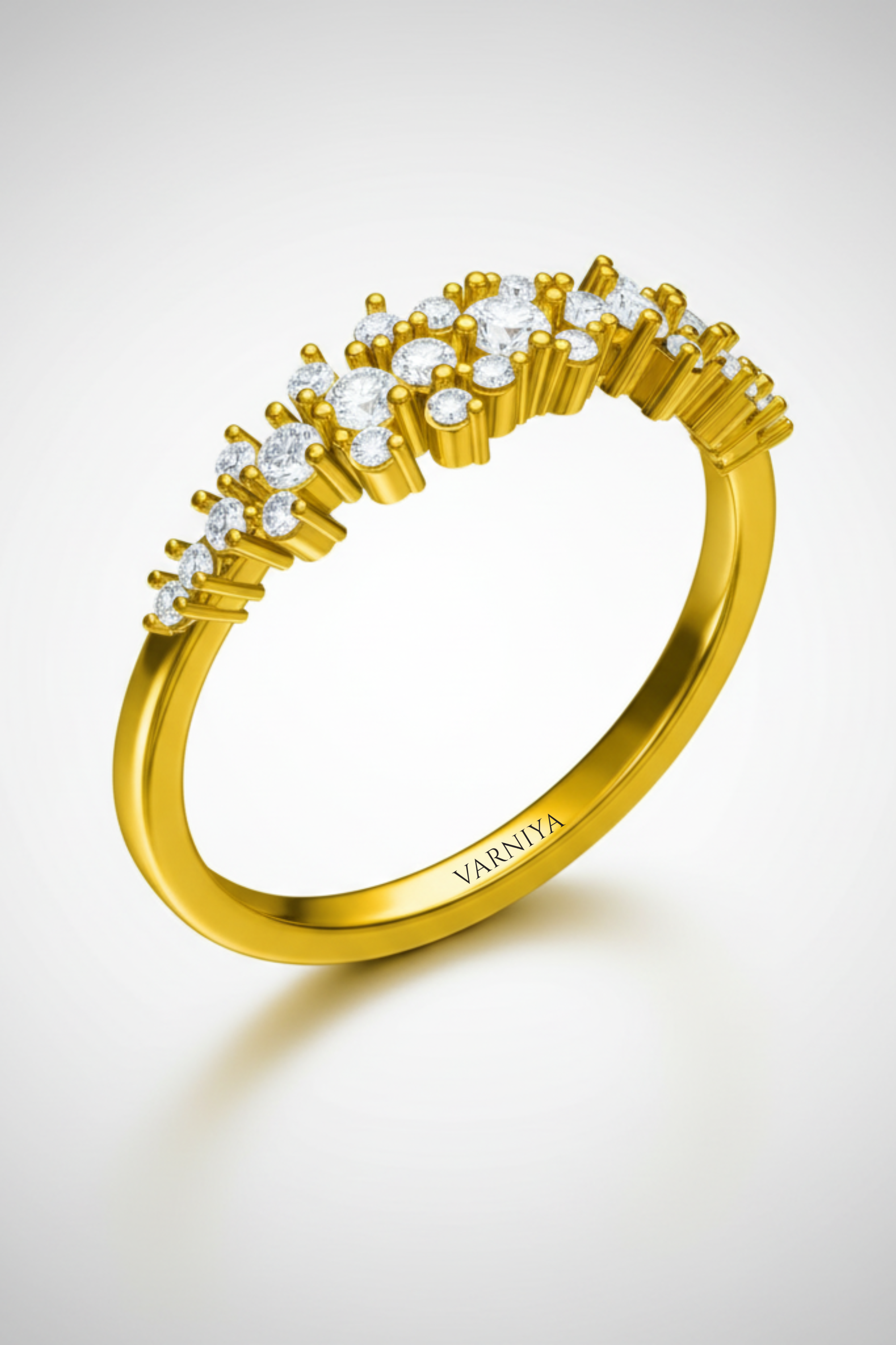 The Estrella Brillante Scattered Pavé Band