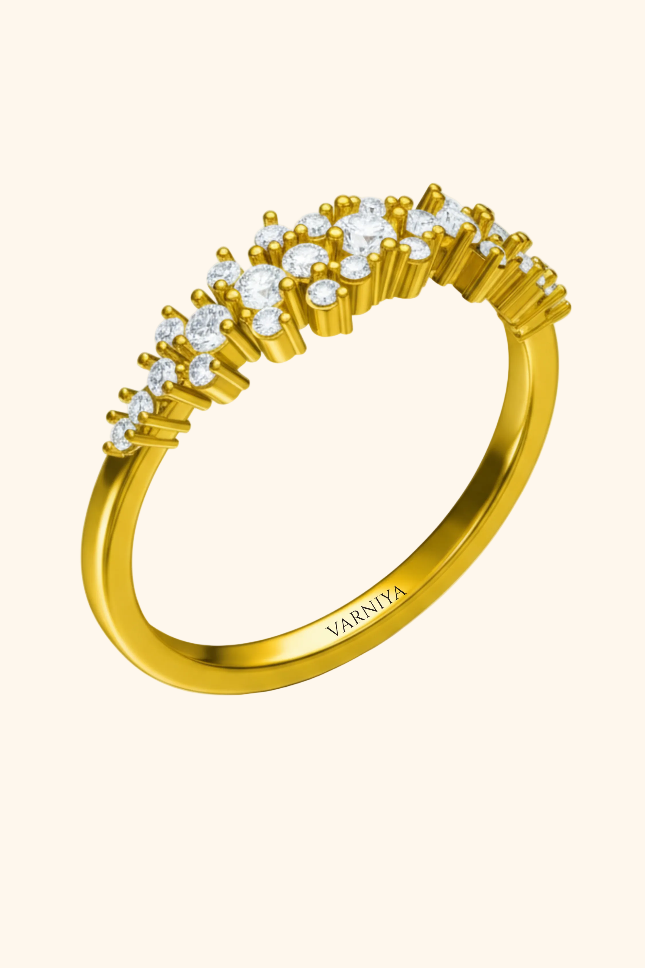 The Estrella Brillante Scattered Pavé Band