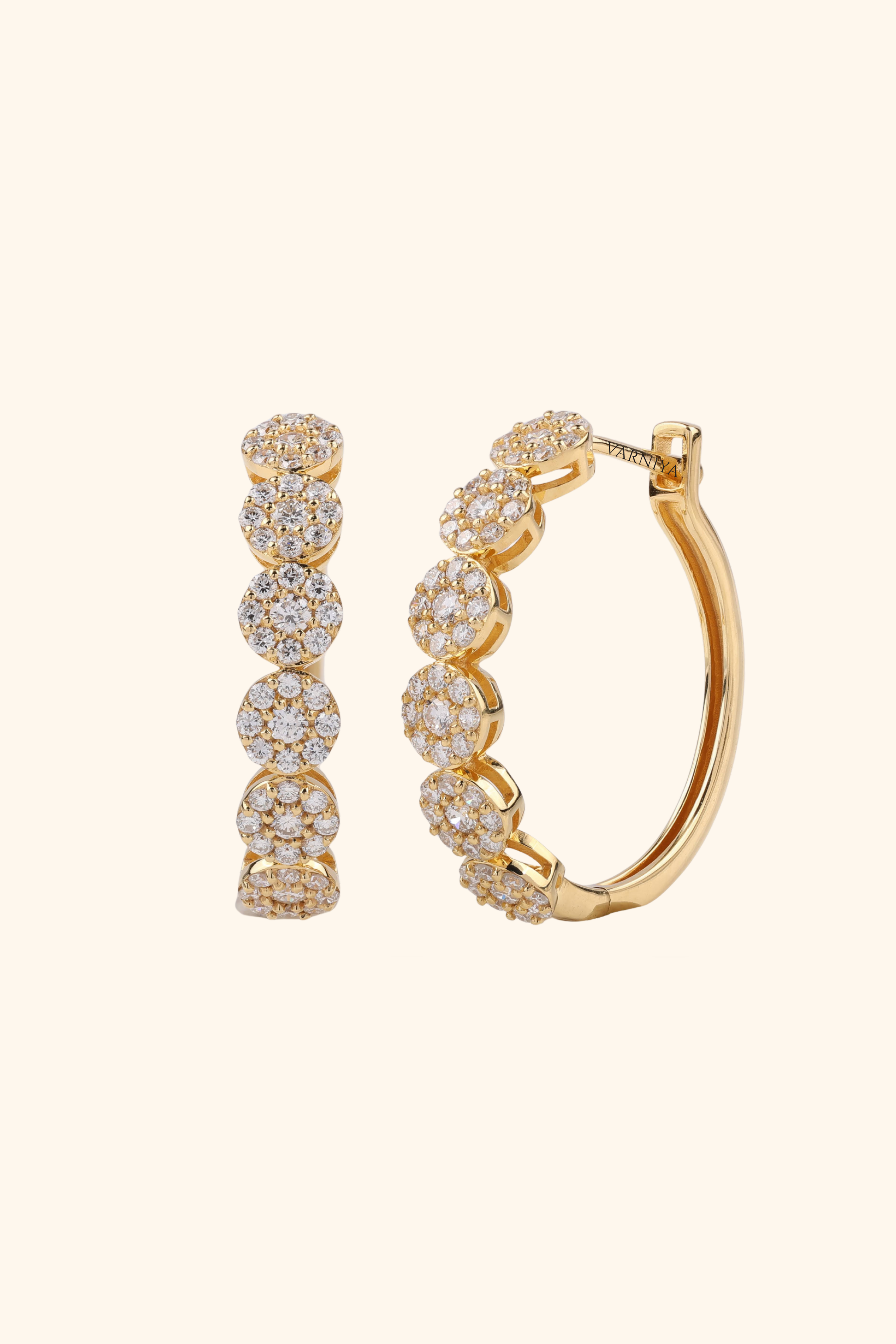 18K Gold Plated Sigrid Diamond Earrings