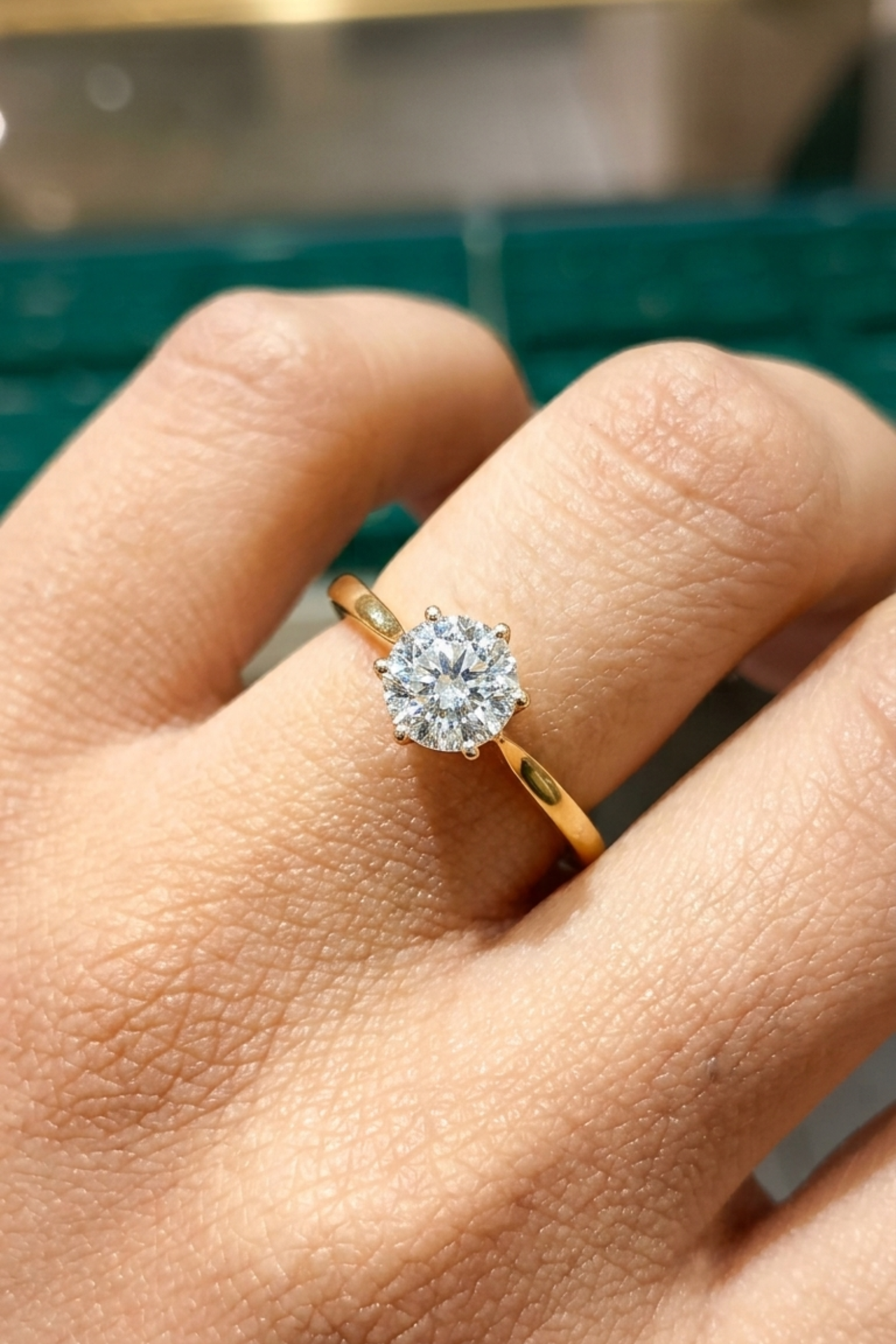 Classic Vintage Portuguese Solitaire Ring in Ring Size 14