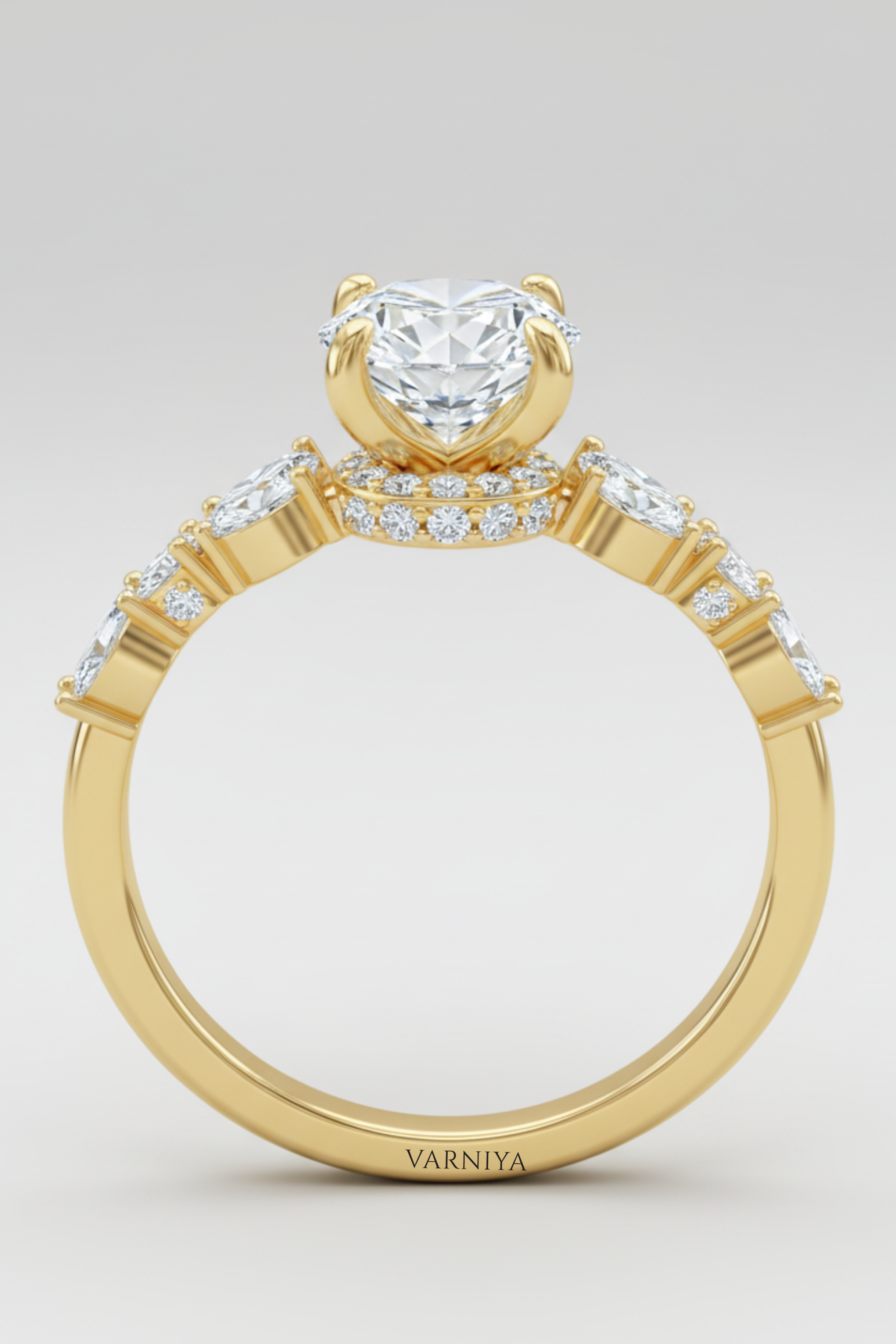 Florentina Round Brilliant Vine Ring