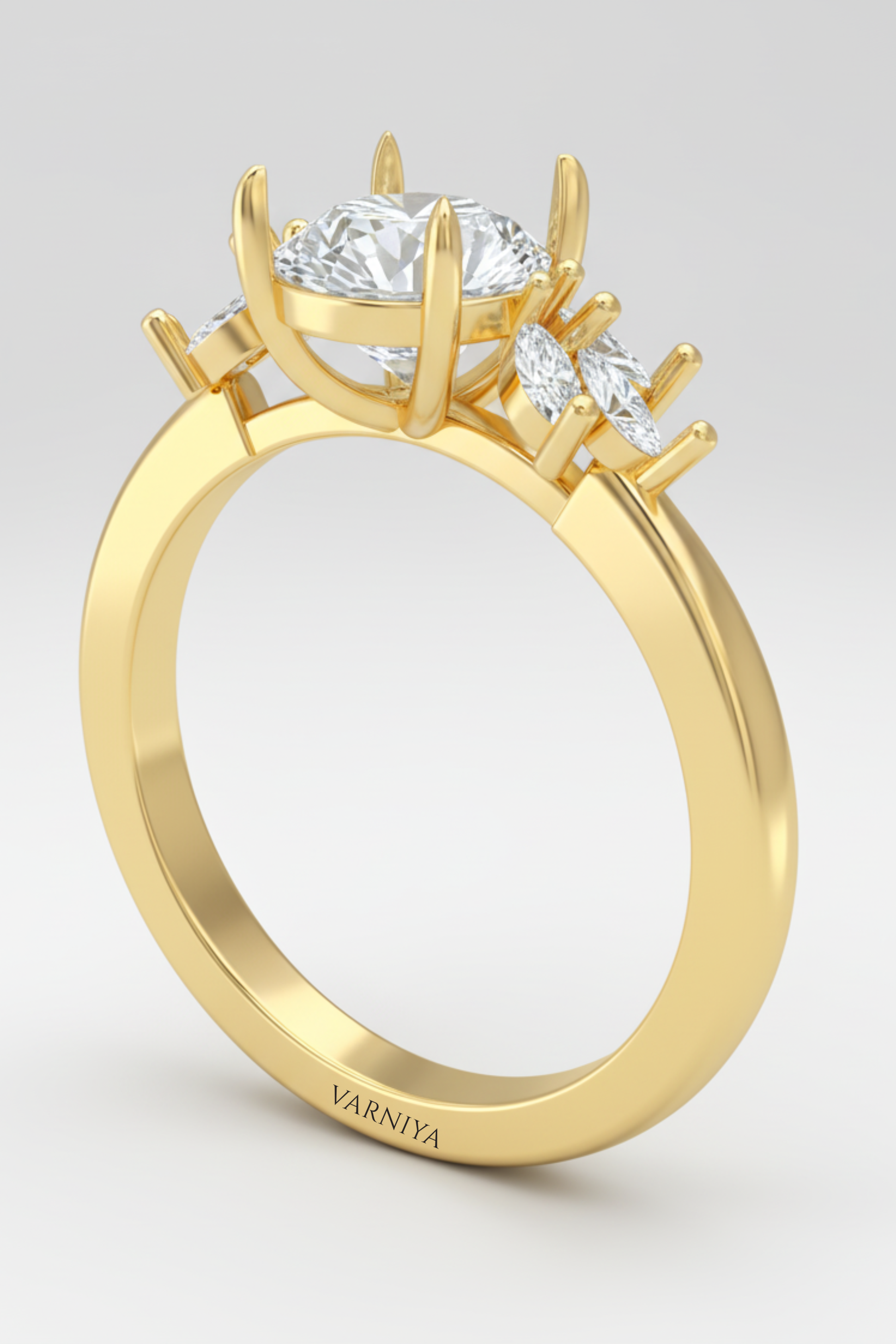 Mariposa Round Brilliant Butterfly Cluster Ring