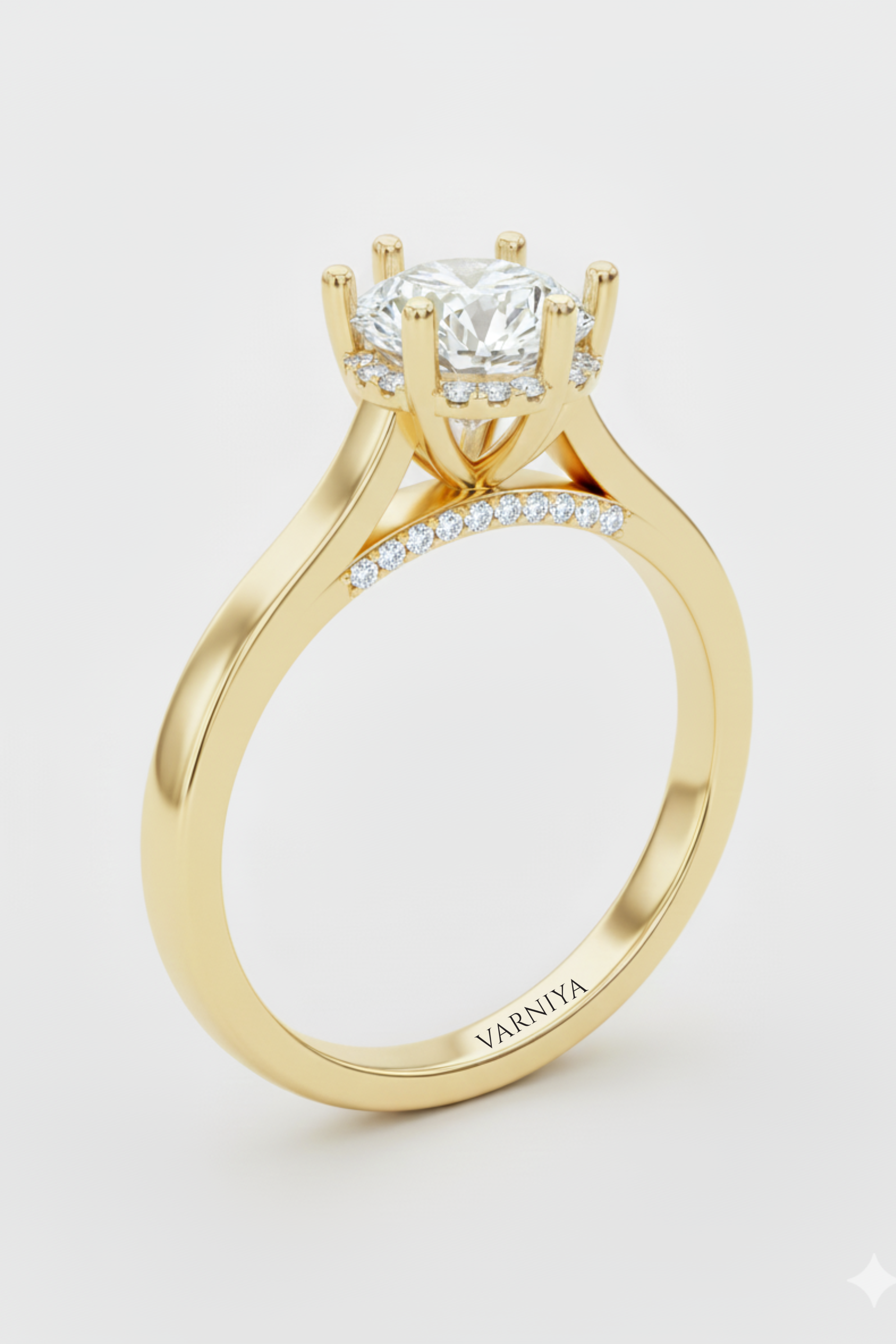 Elysian Round Hidden Halo Solitaire