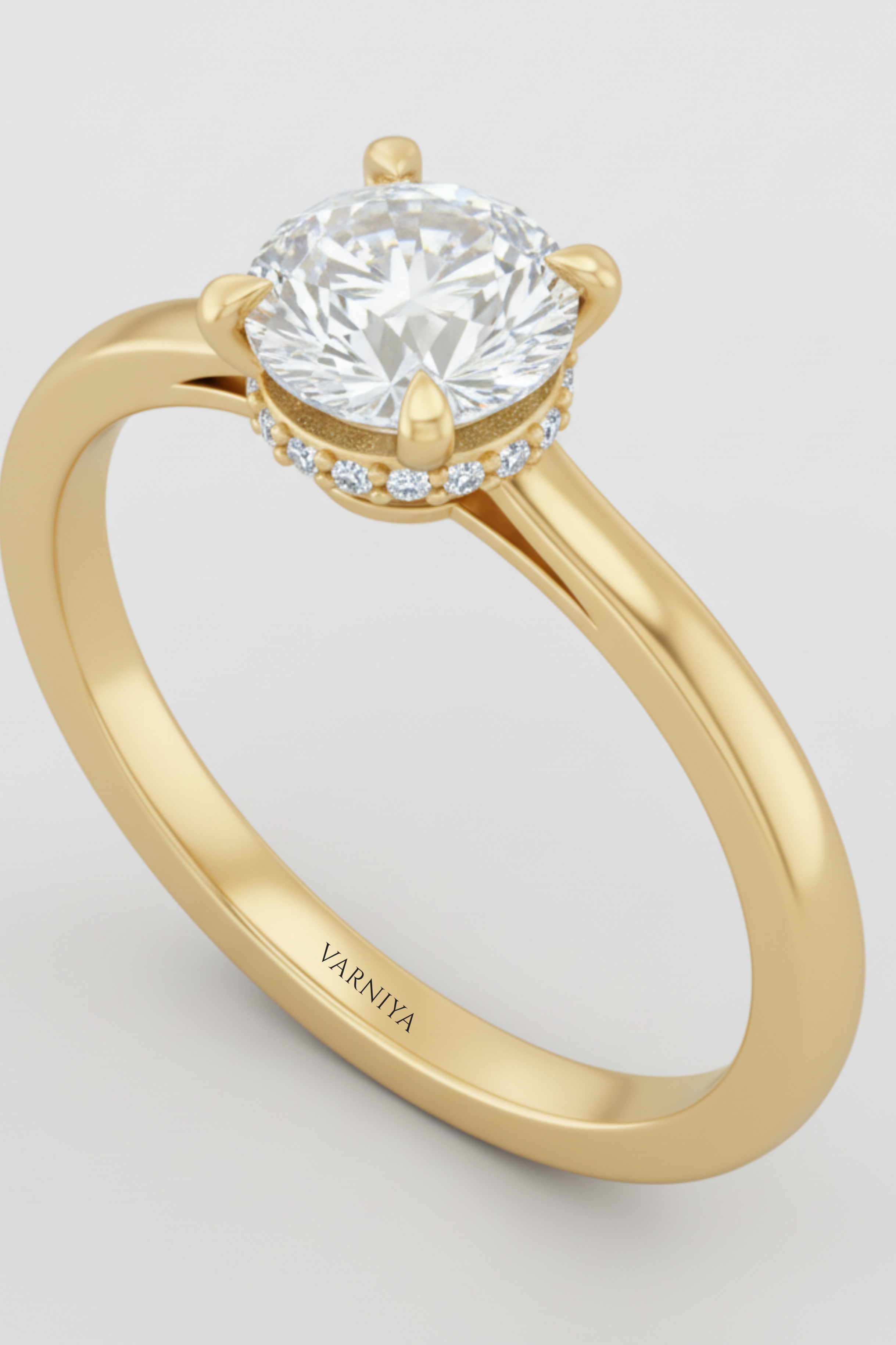 Aveline Cushion Solitaire Engagement Ring