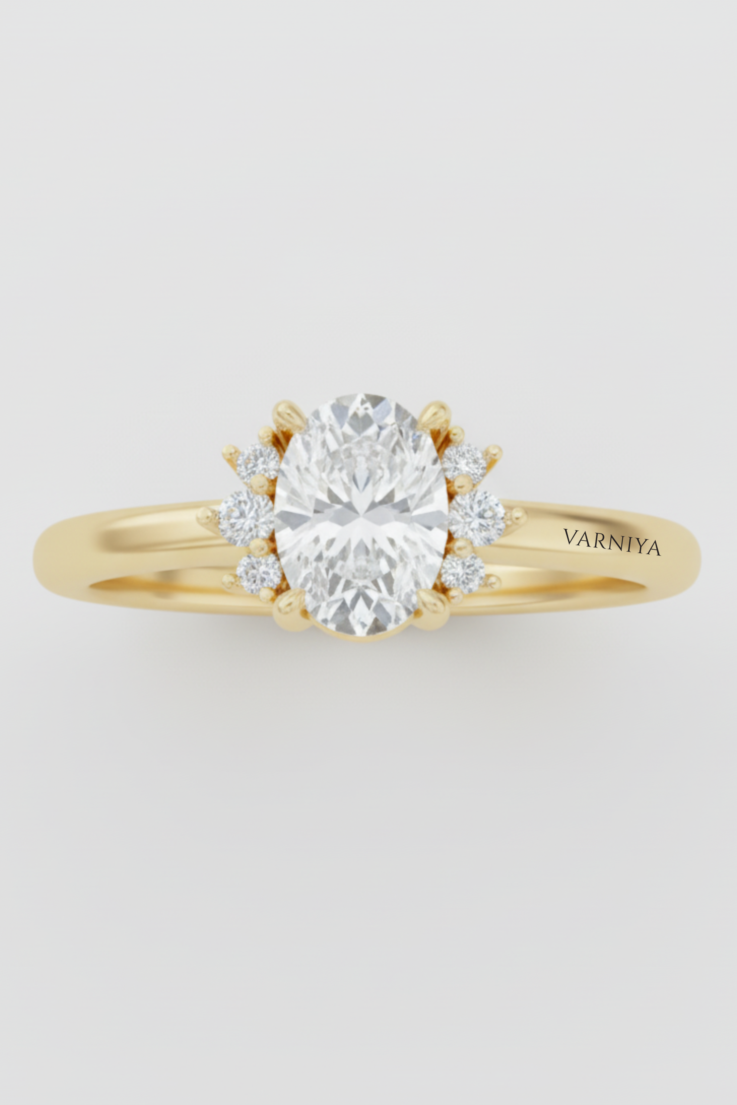 Seraphina Oval Cluster Engagement Ring