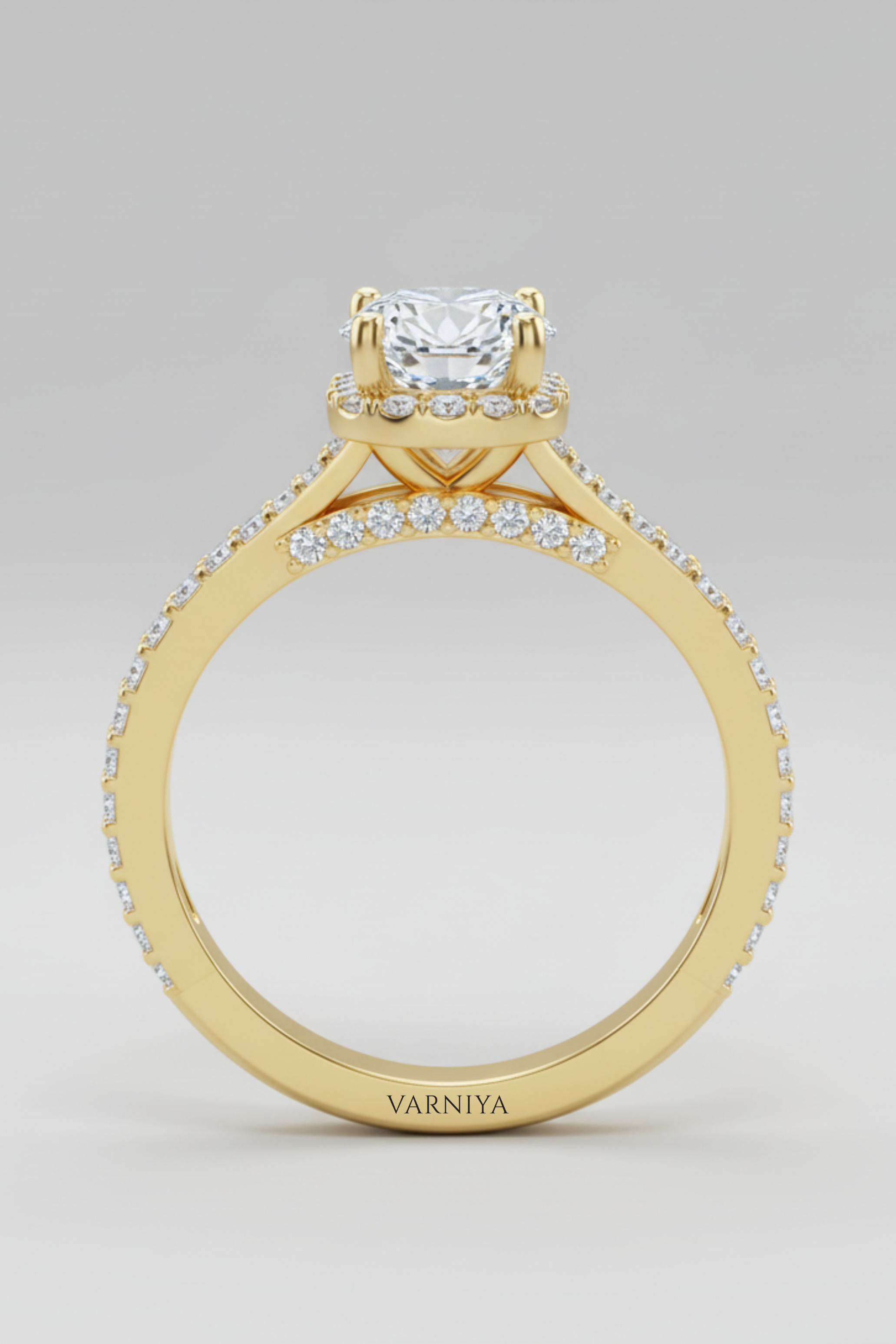 Valentina Split Pavé Engagement Ring