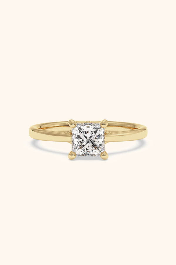 Valentina Ring with a Princess Solitaire