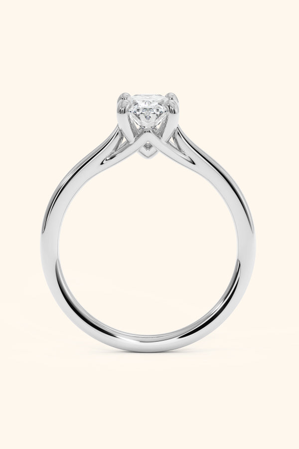 Valentina Ring with an Oval Solitaire