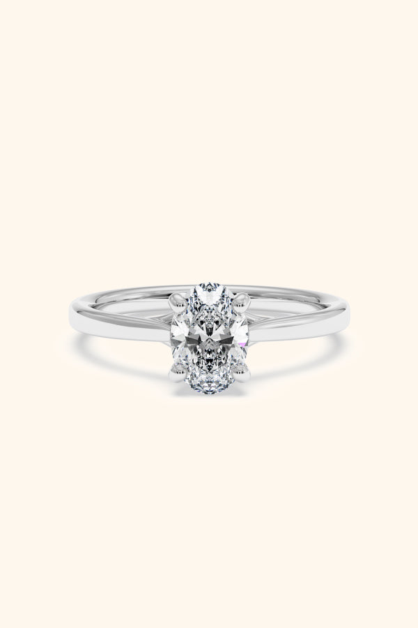 Valentina Ring with an Oval Solitaire