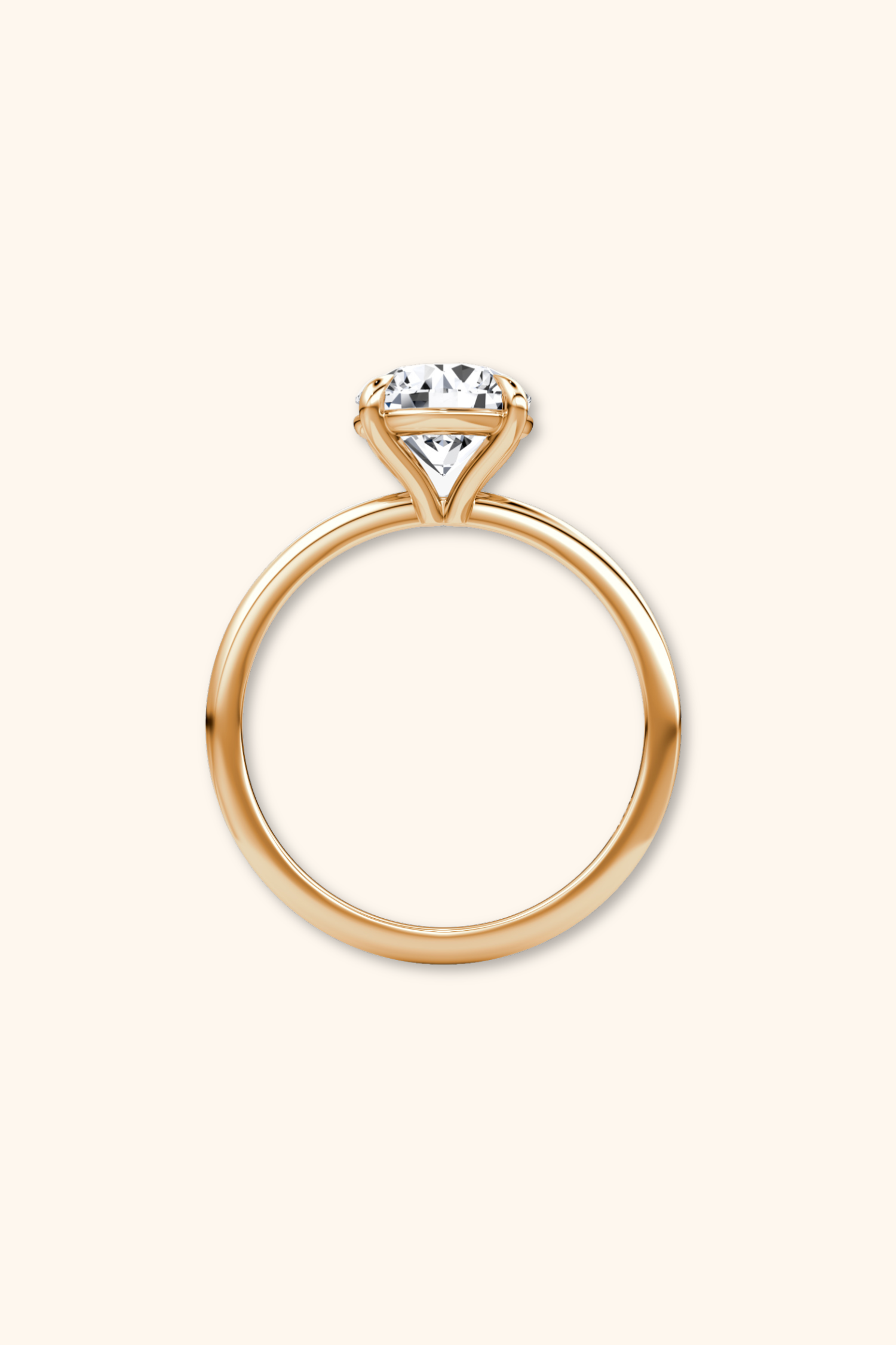 4 Prong Timeless Grace Ring with Round Solitaire