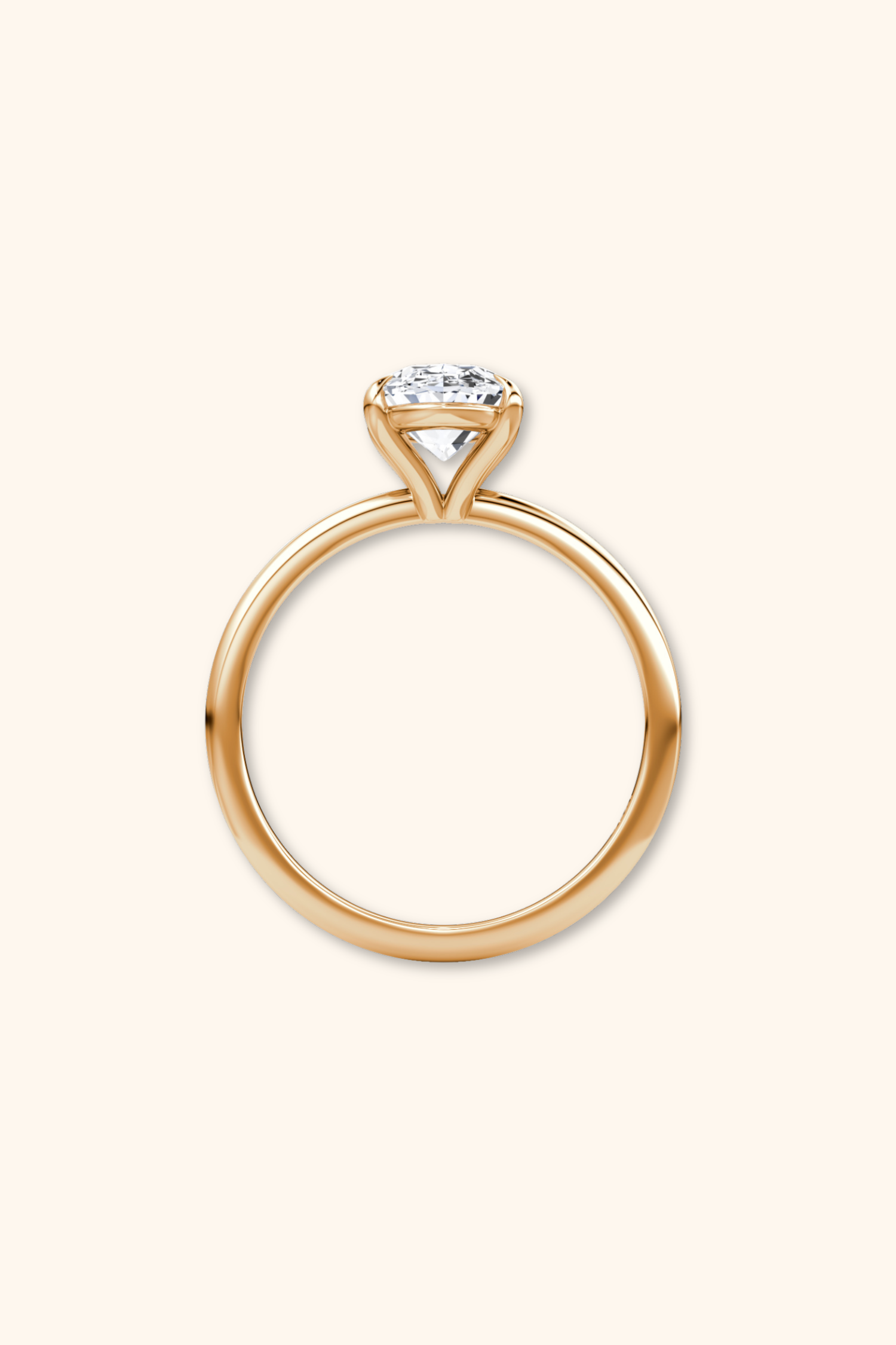 4 Prong Timeless Grace Ring with Oval Solitaire