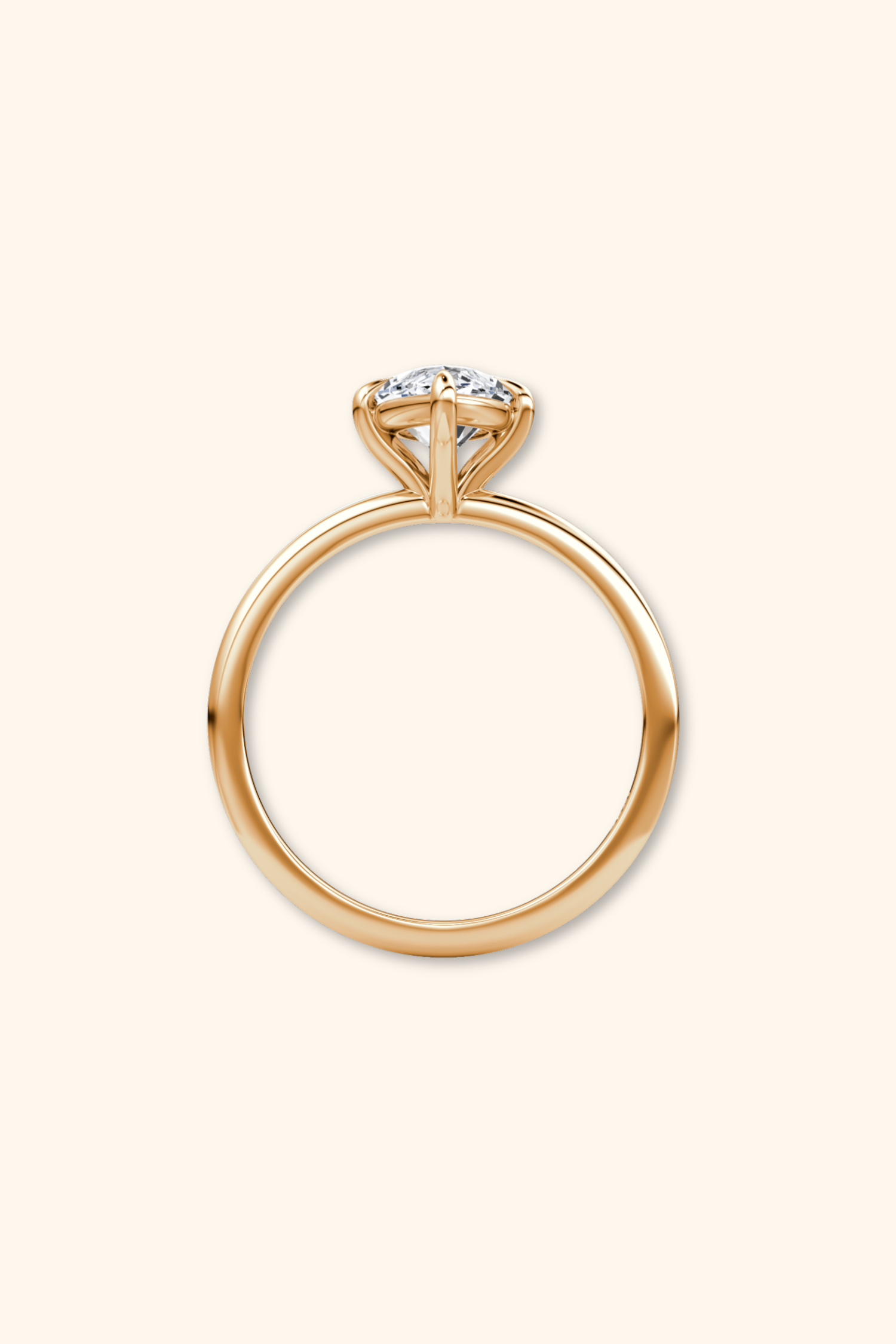 4 Prong Timeless Grace Ring with Marquise Solitaire