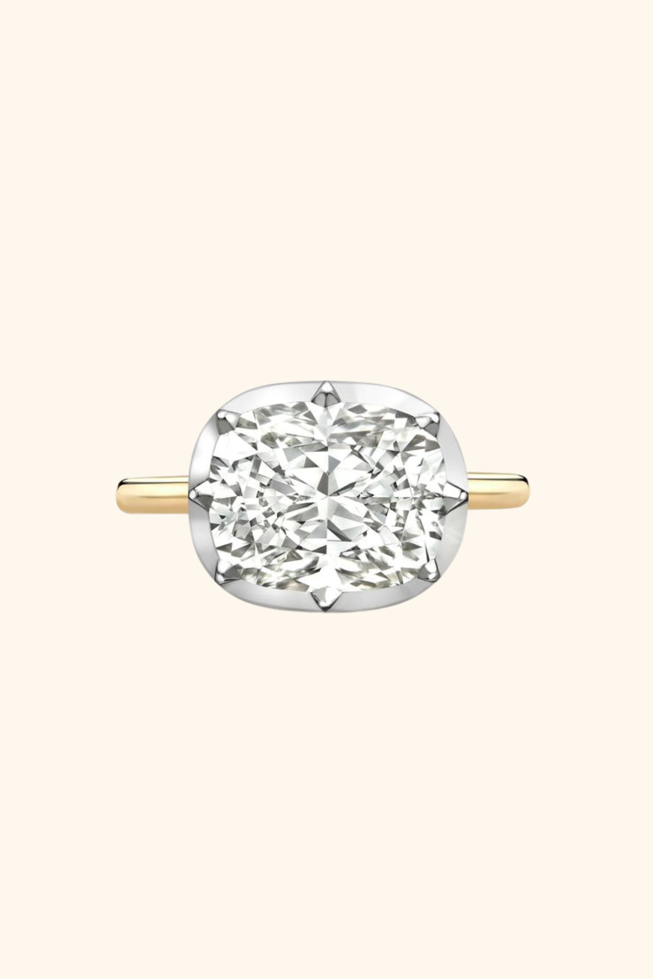 2Ct Oval East West Setting Ring