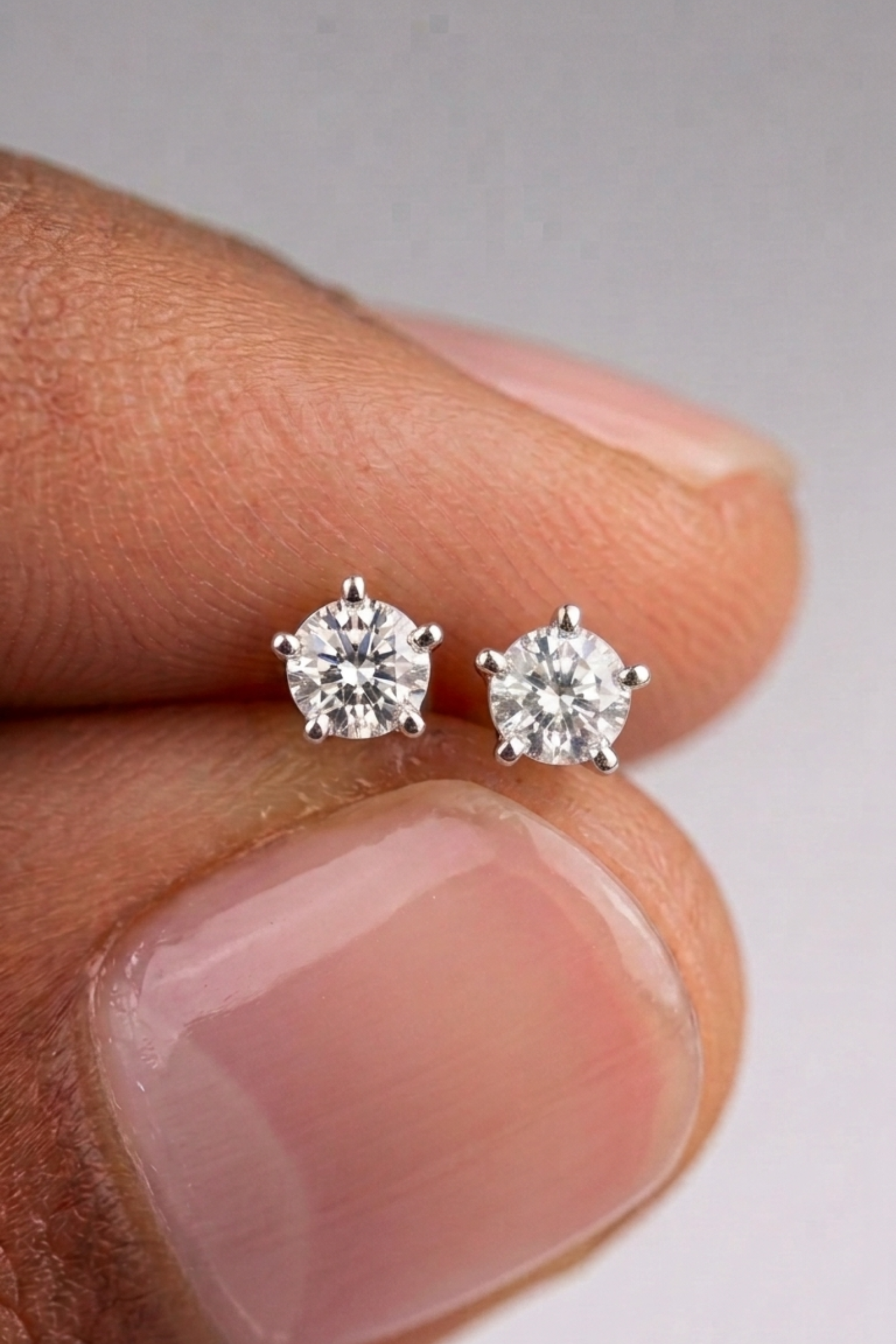0.015 Ct Tiny 5 Prongs Diamond Studs