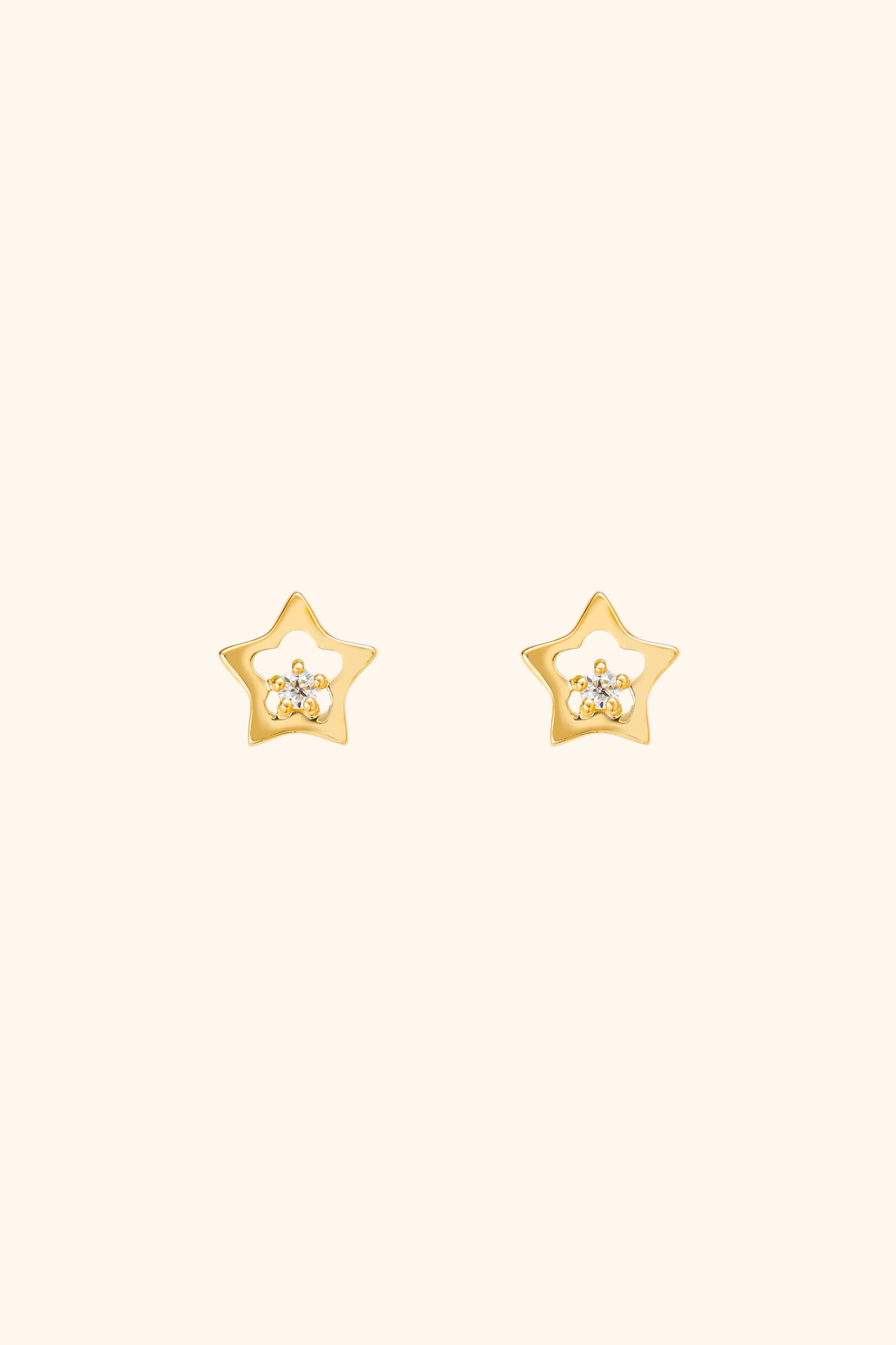 Kids Diamond Star Shaped Earrings