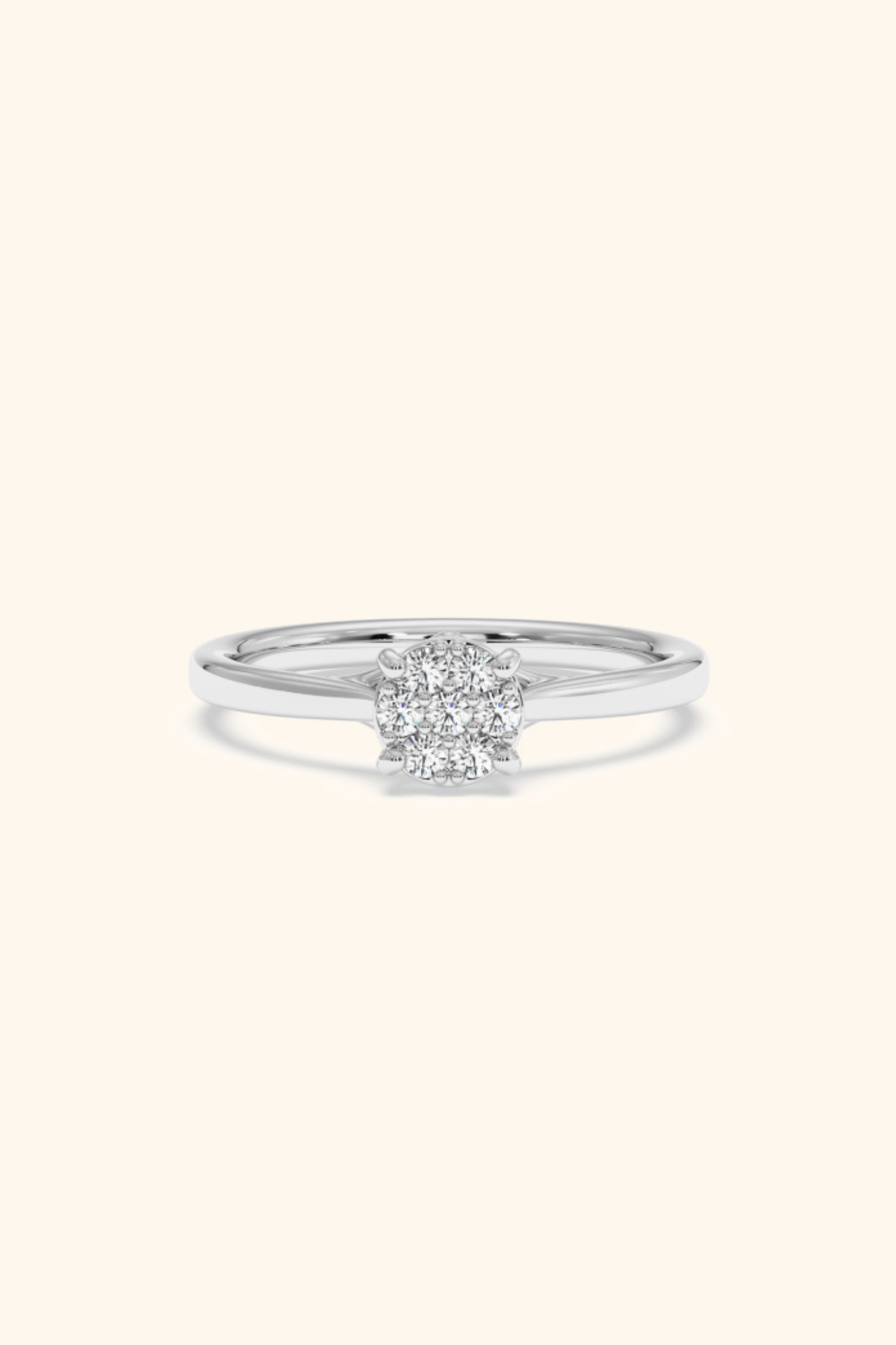 Chloe Round Diamond Cluster Ring