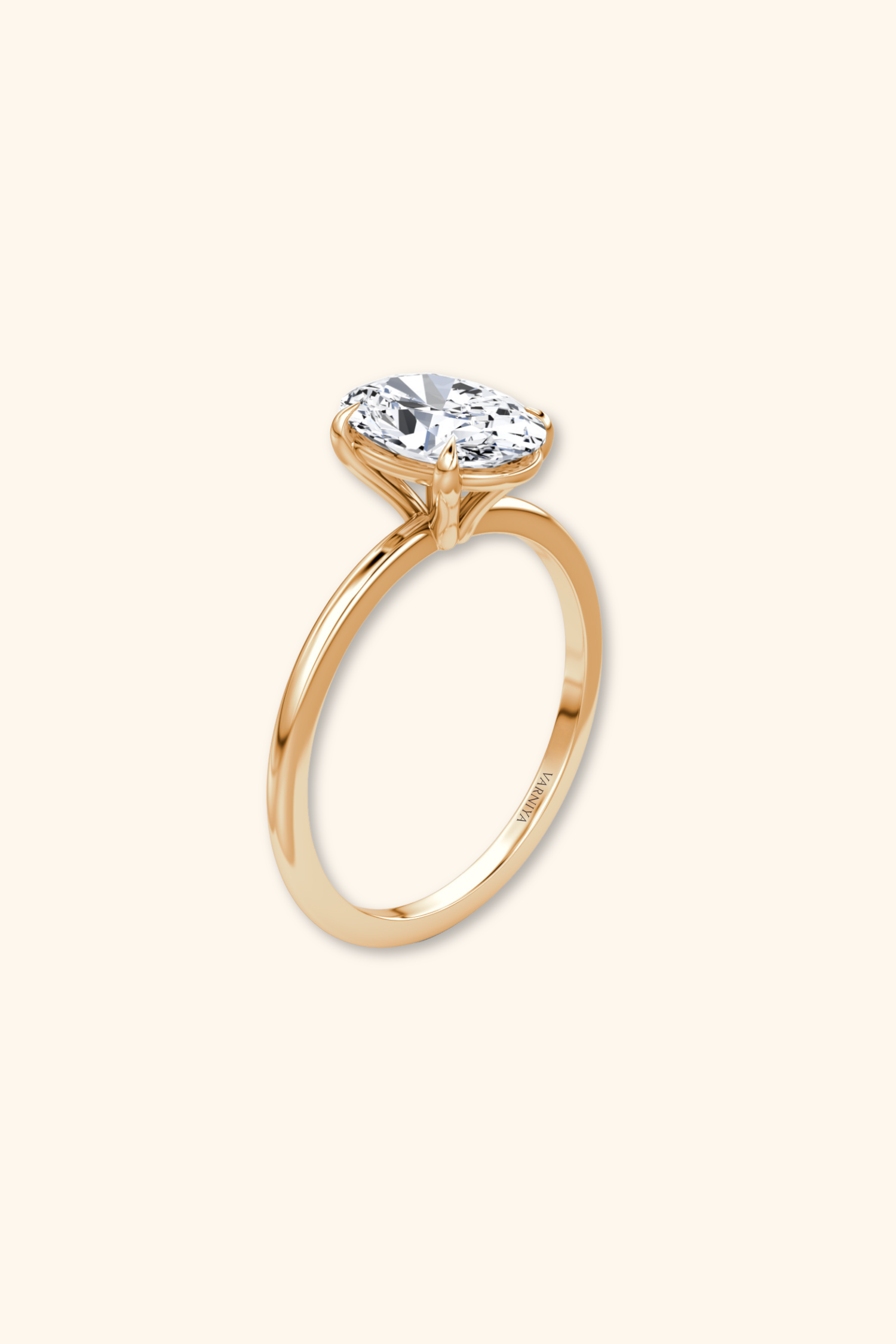 4 Prong Timeless Grace Ring with Oval Solitaire