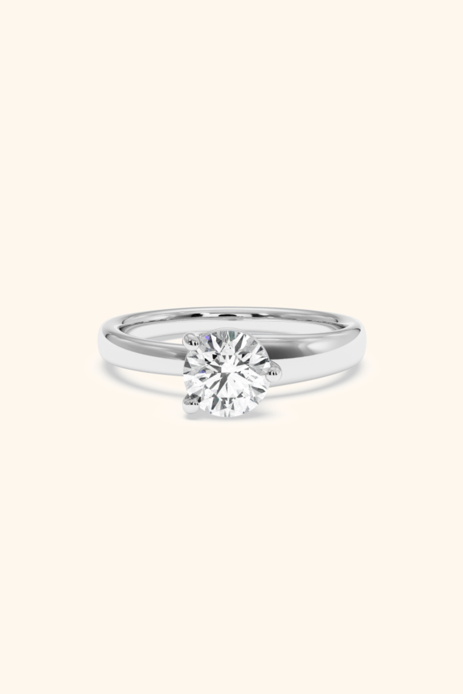 Agnes Classic Round Brilliant Solitaire Ring