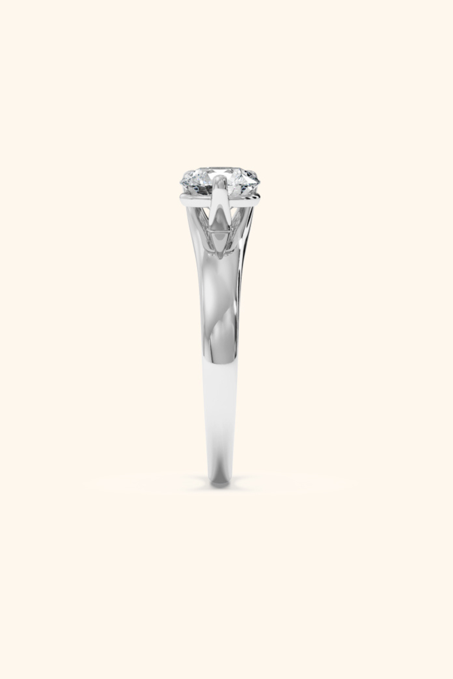 Agnes Classic Round Brilliant Solitaire Ring