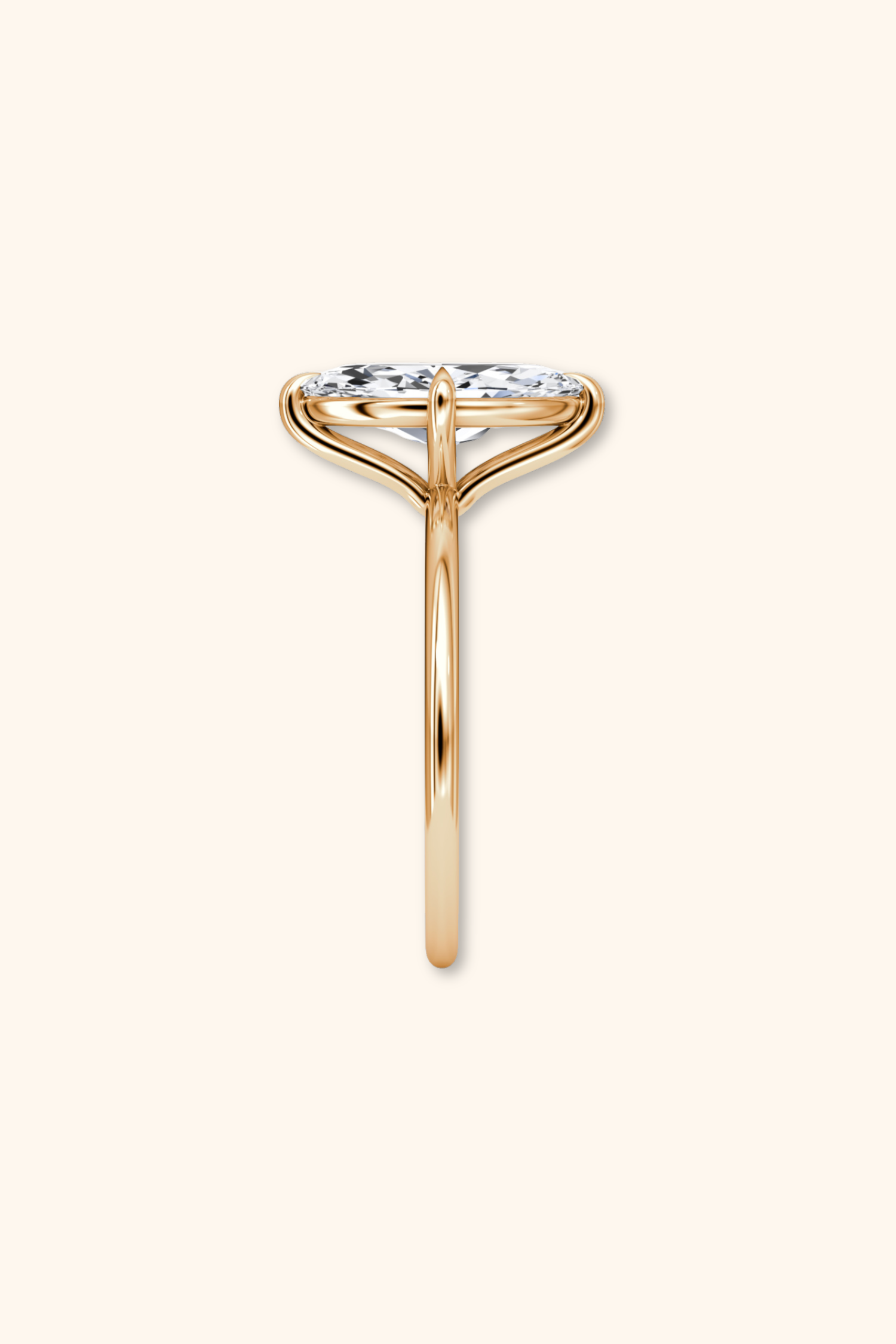 4 Prong Timeless Grace Ring with Marquise Solitaire