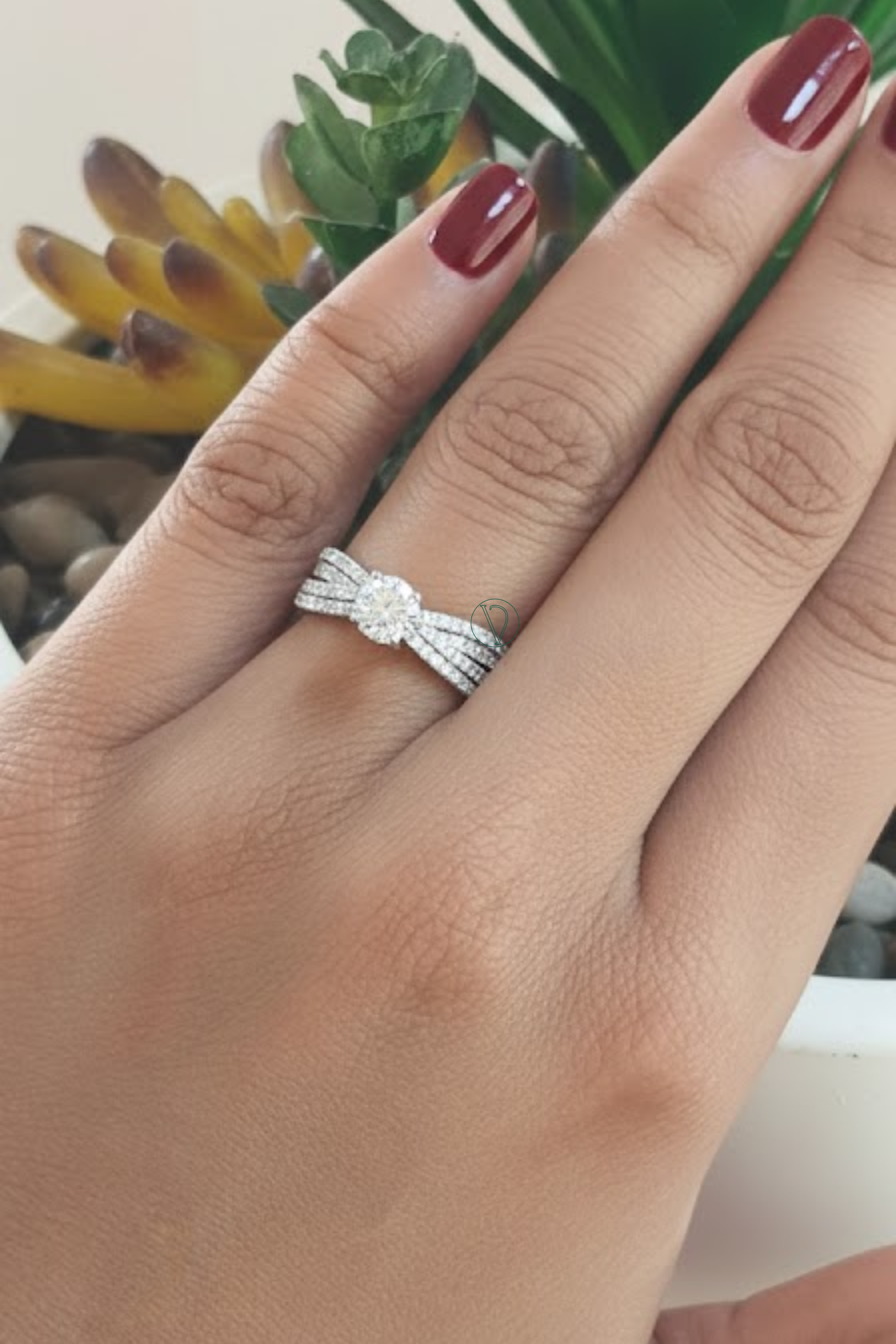 Lustrous Quad Pavé Ring