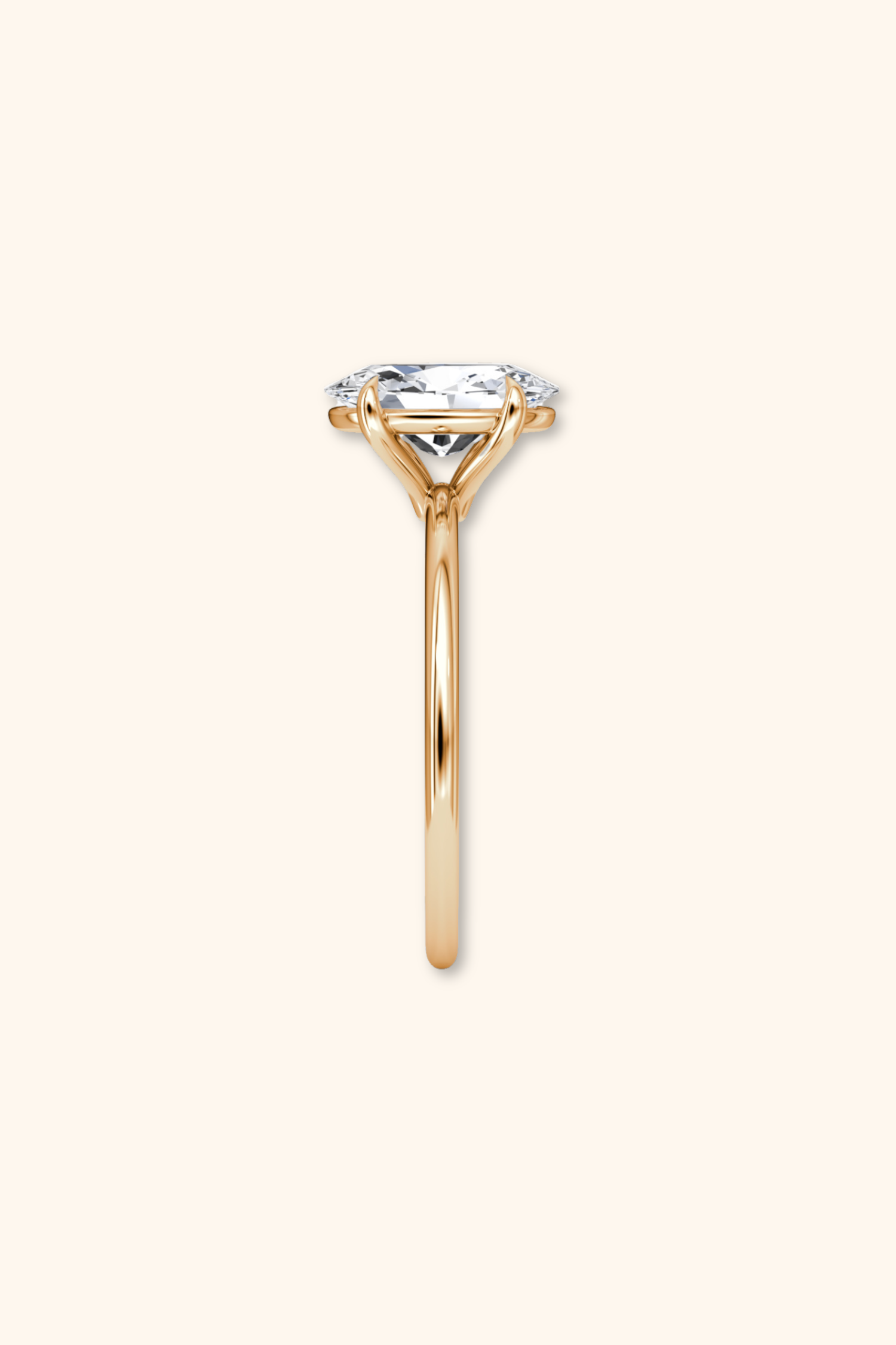 4 Prong Timeless Grace Ring with Oval Solitaire