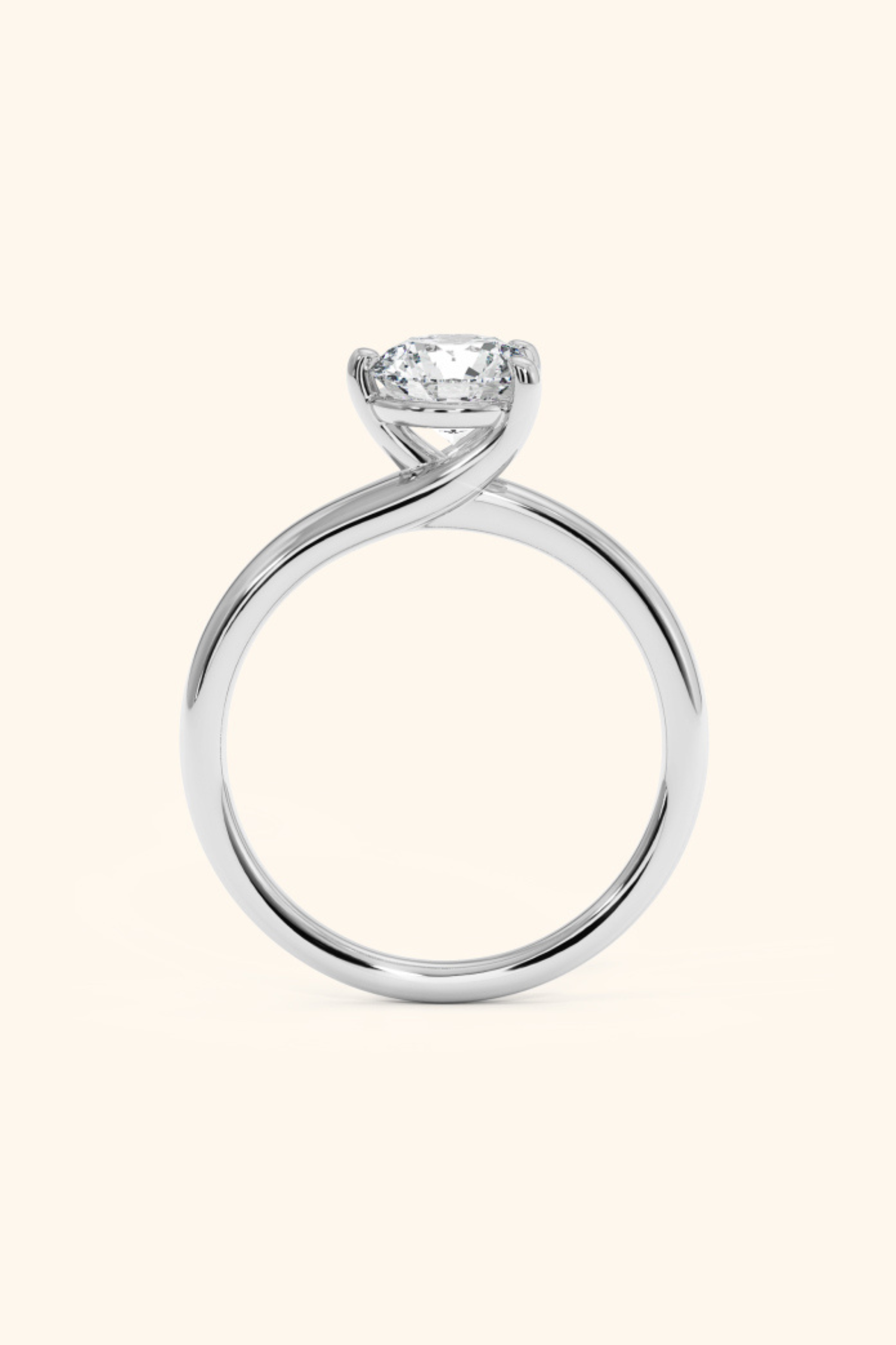 Agnes Classic Round Brilliant Solitaire Ring