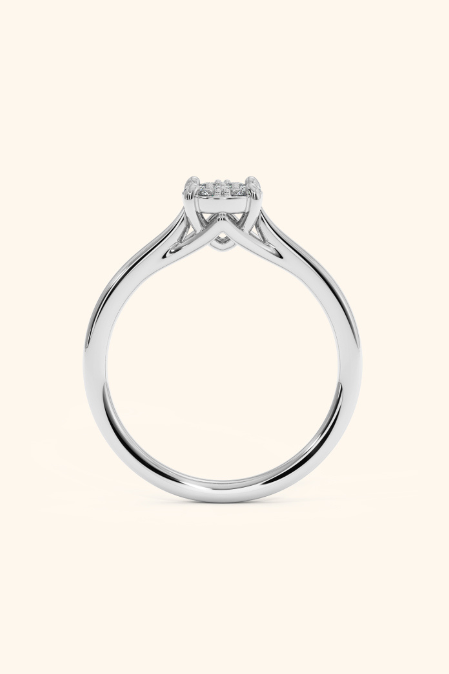 Chloe Round Diamond Cluster Ring