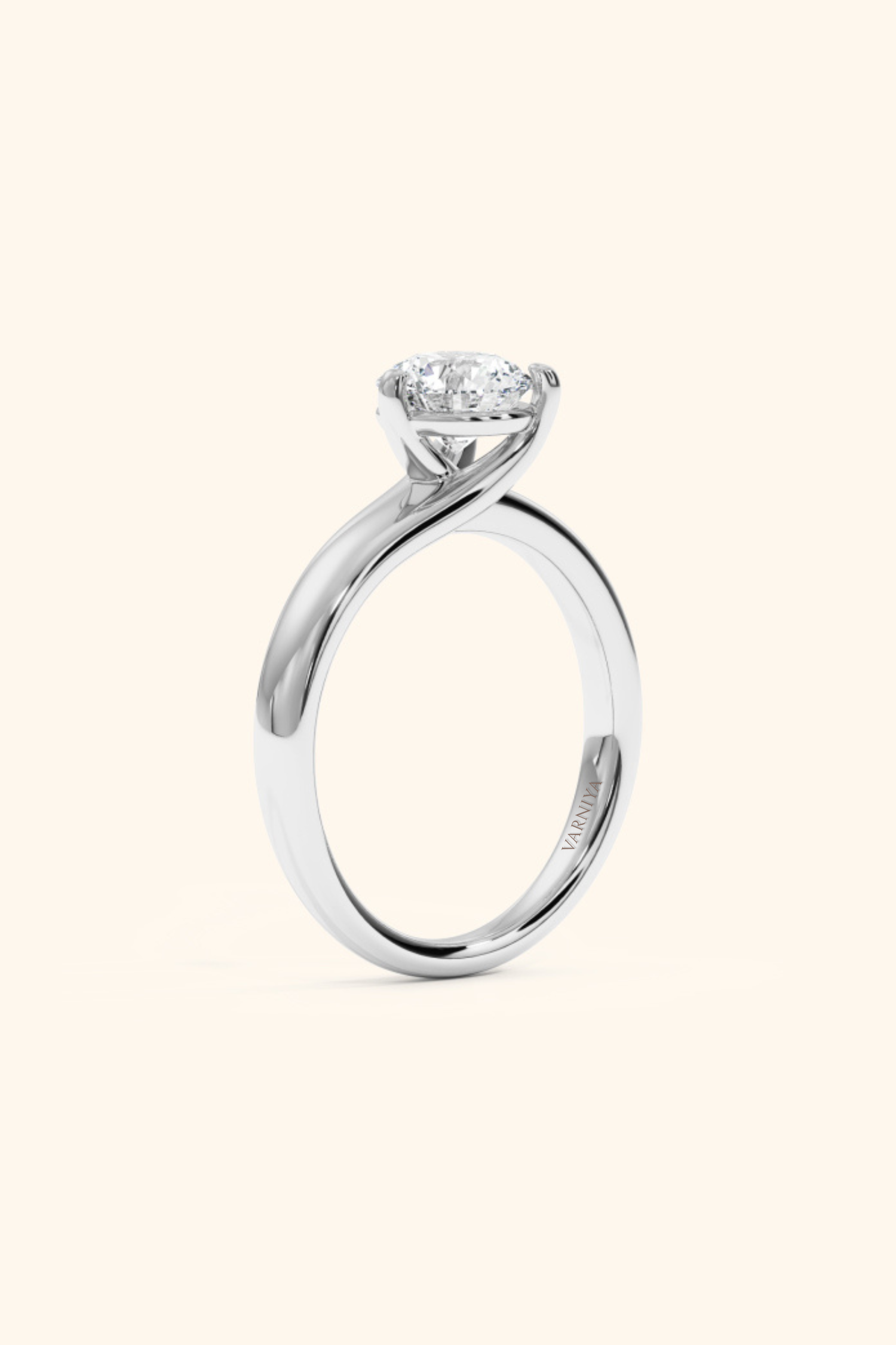 Agnes Classic Round Brilliant Solitaire Ring