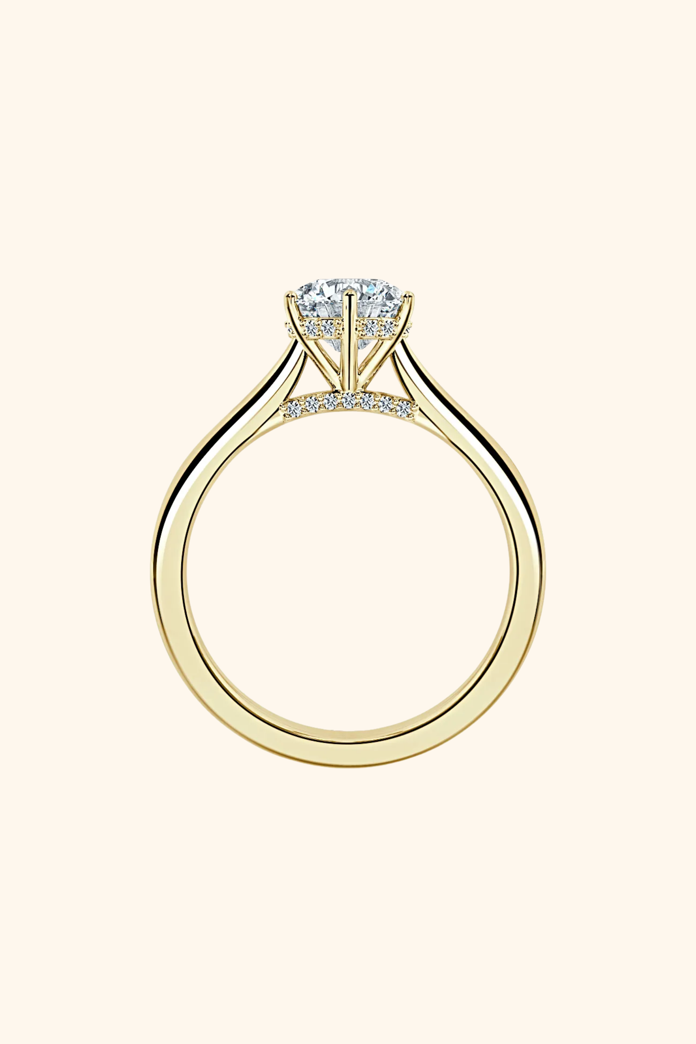 Elysian Round Hidden Halo Solitaire
