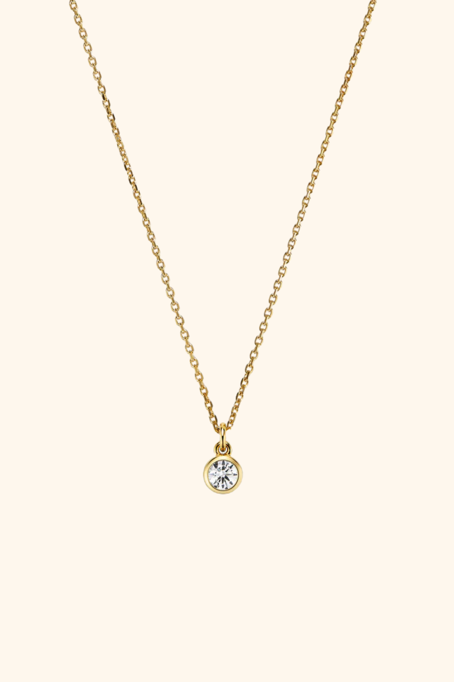 Bezel Set Round Solitaire Pendant