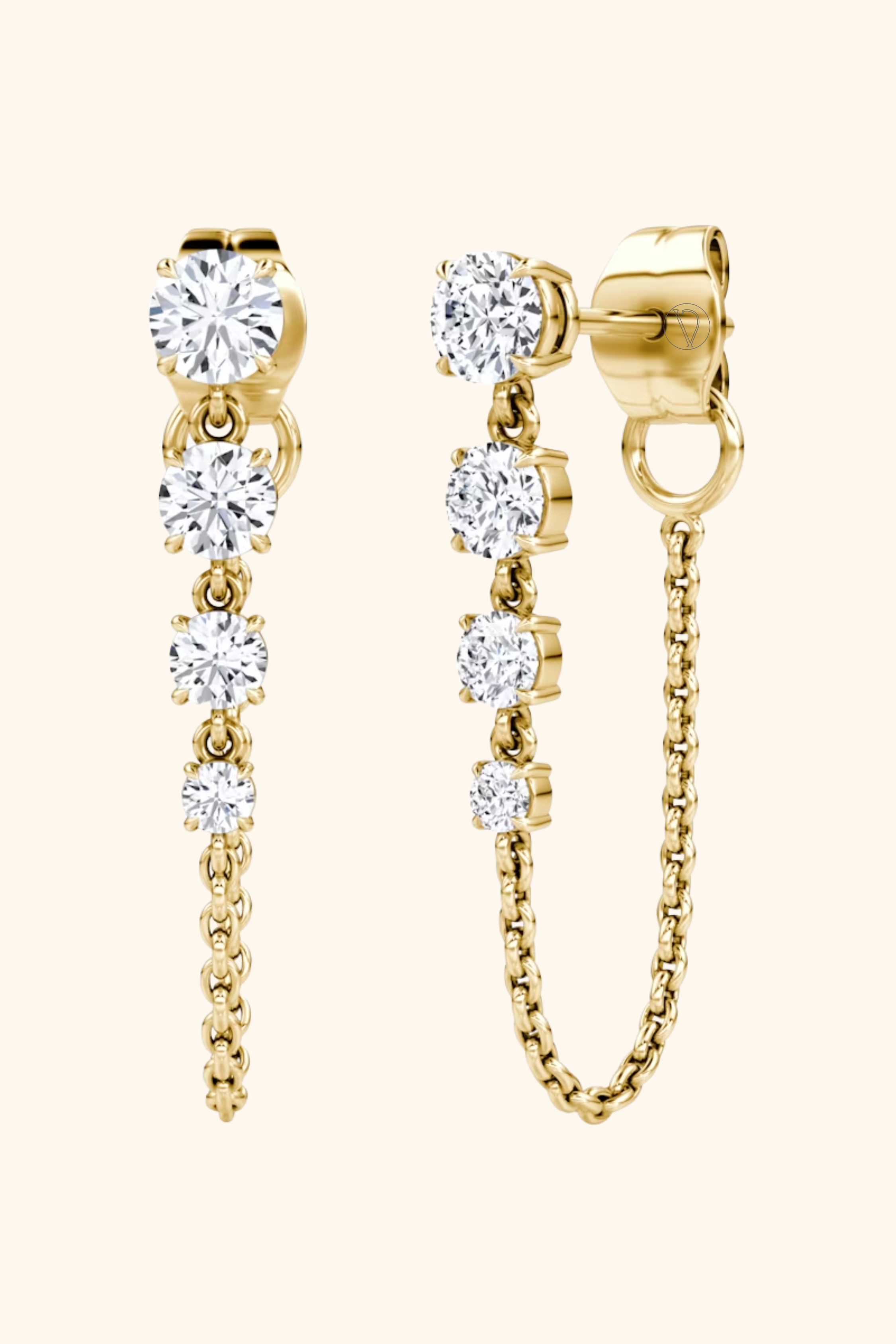 Graduated Drop Tennis Earrings