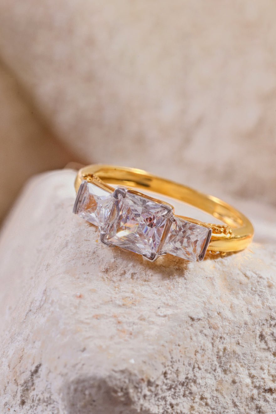 Catalina Trilogy Princess Solitaire Ring - Main Image