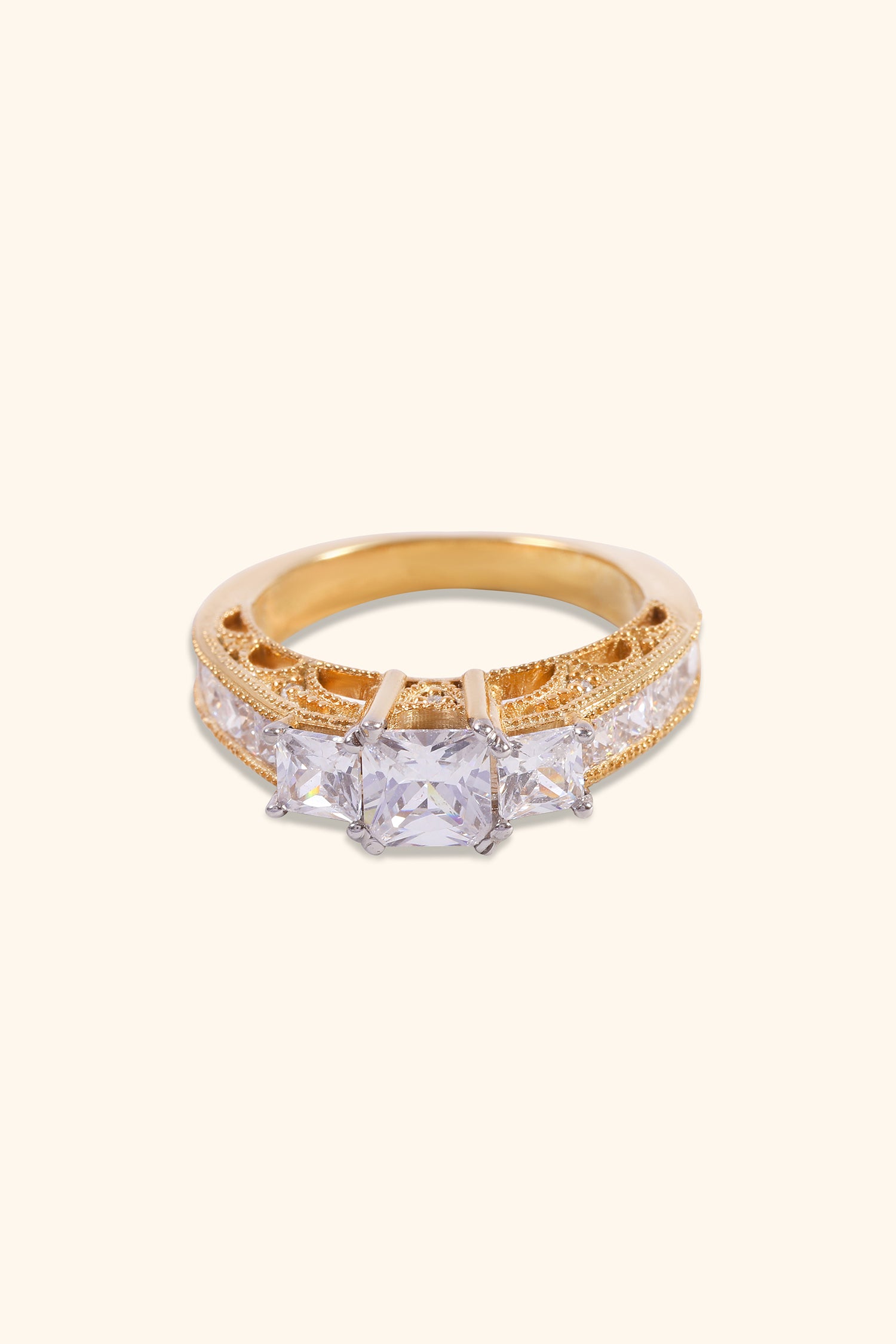 Mariana Trilogy Round Brilliant Solitaire 2 x 1/4 Carat Ring