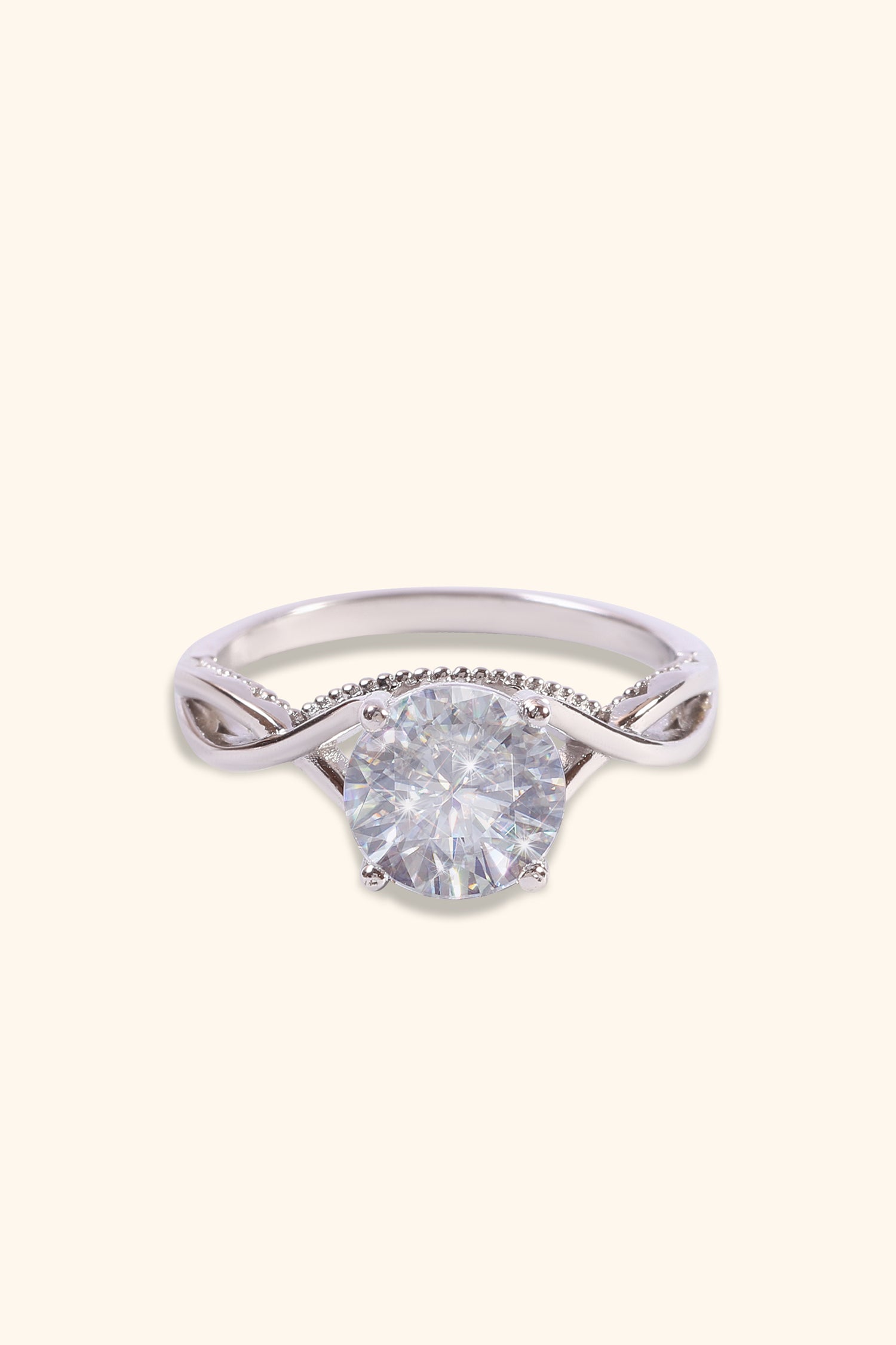 Sirena Ring with Round Brilliant Solitaire