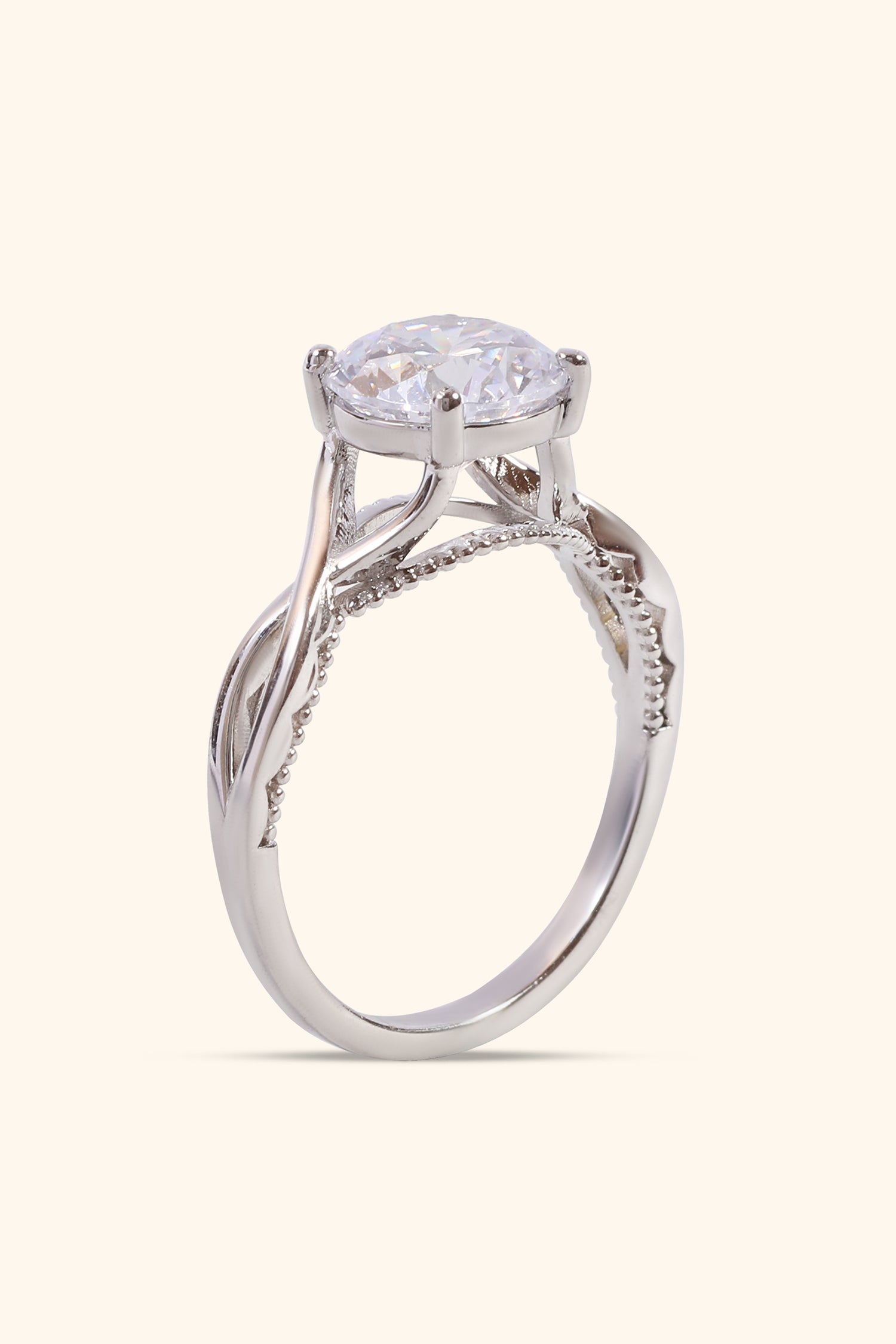 Sirena Ring with Round Brilliant Solitaire