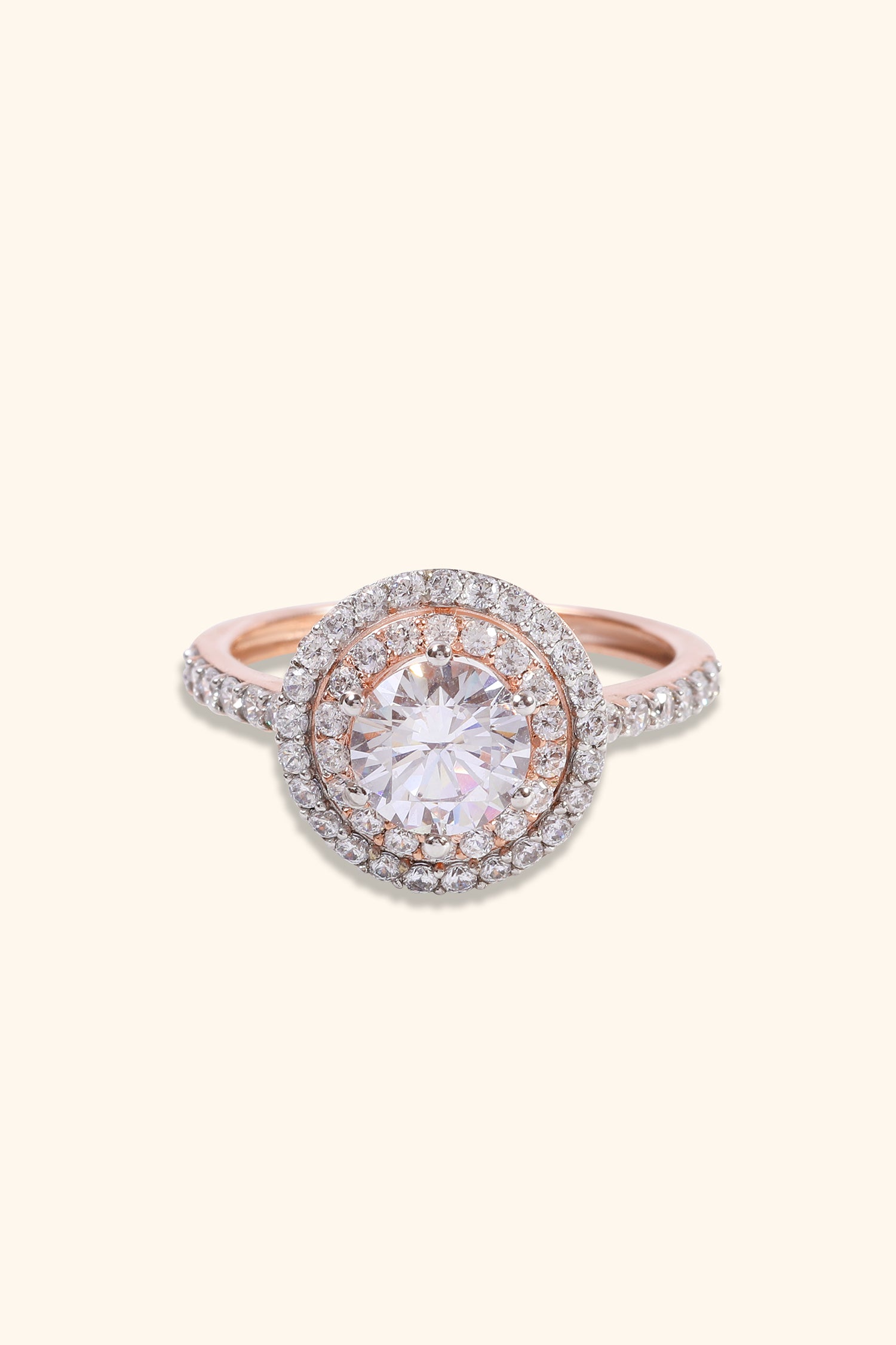 Chandele Double Studded Halo Ring