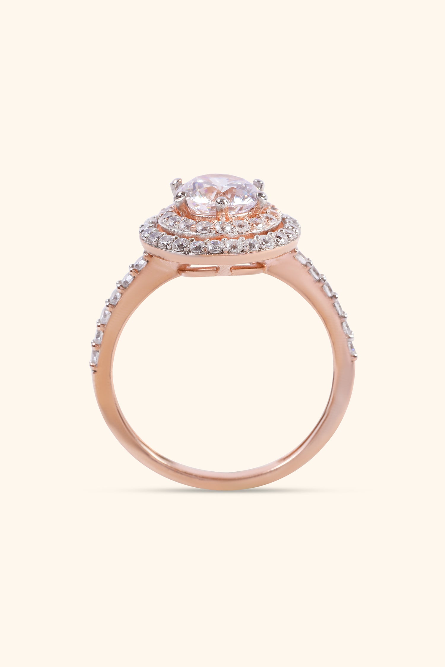 Chandele Double Studded Halo Ring