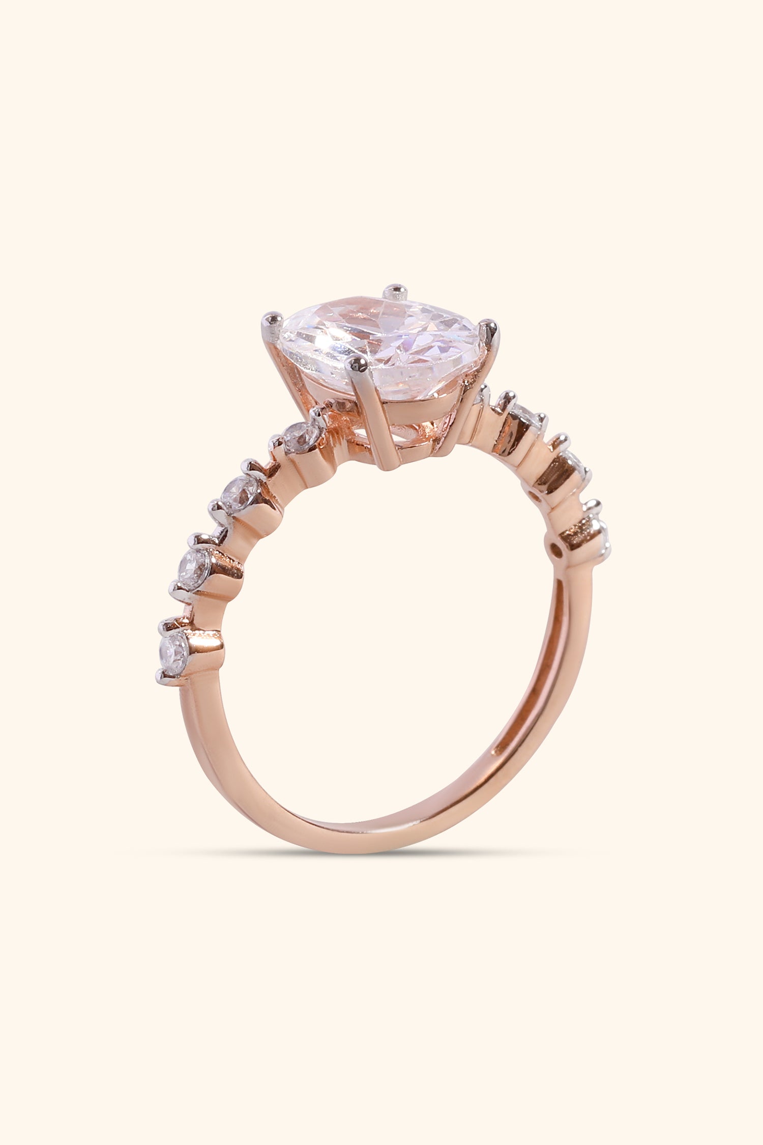 Adelina Oval Solitaire Pavé Ring Value