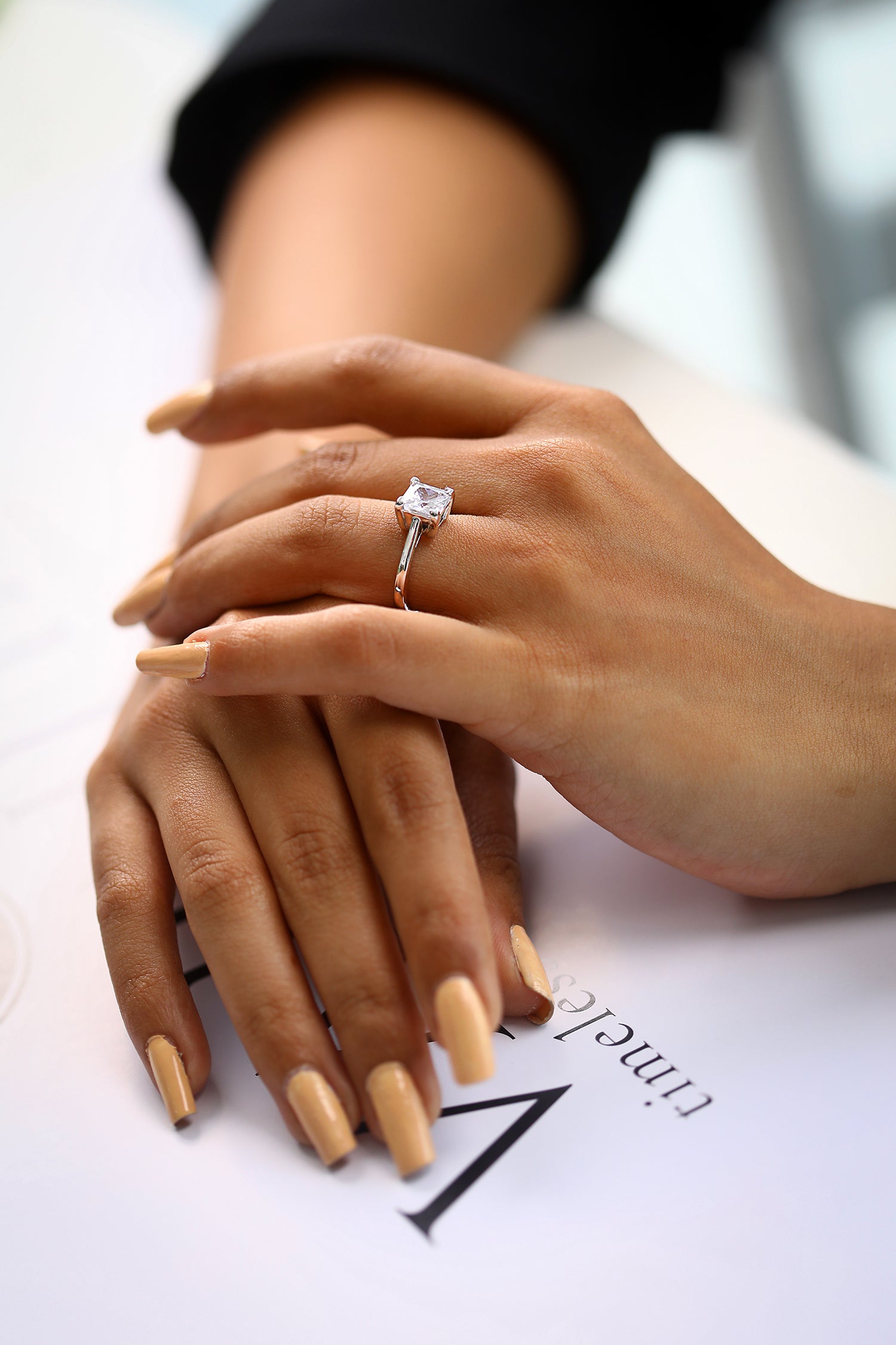 Gopuram Dome with a Princess Solitaire Ring