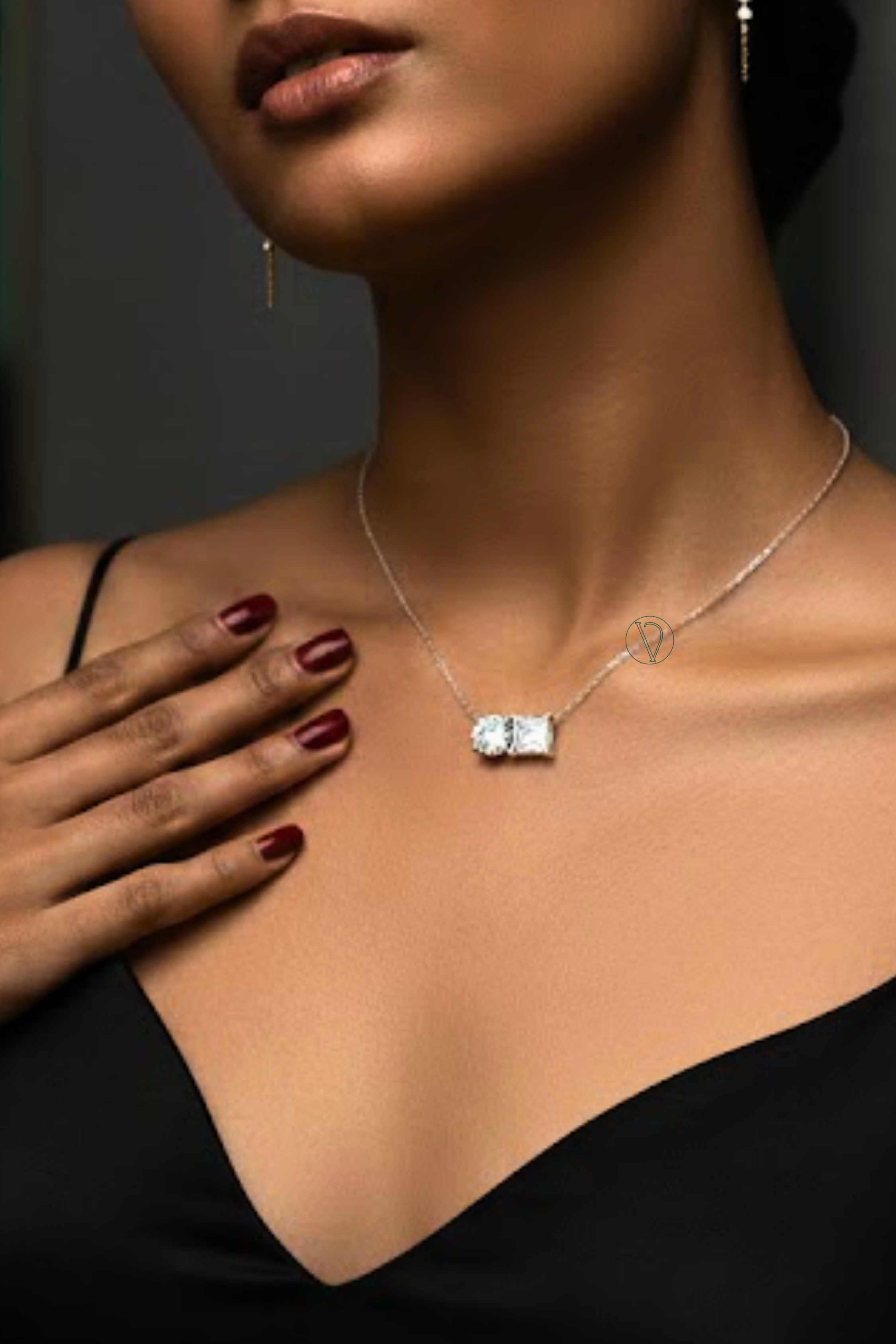 Toi Et Moi Round and Princess Solitaire Pendant