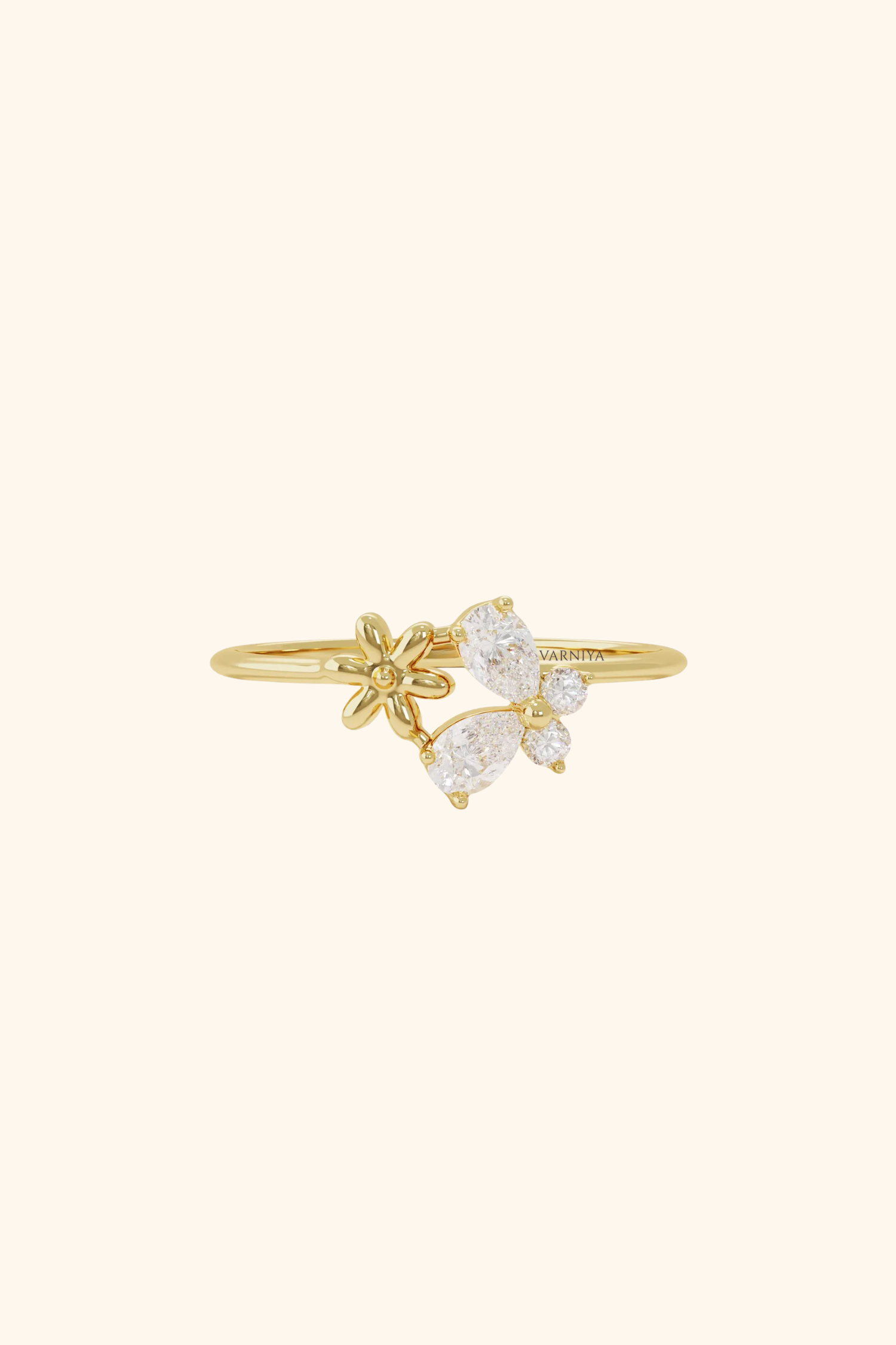 Butterfly Flower Ring