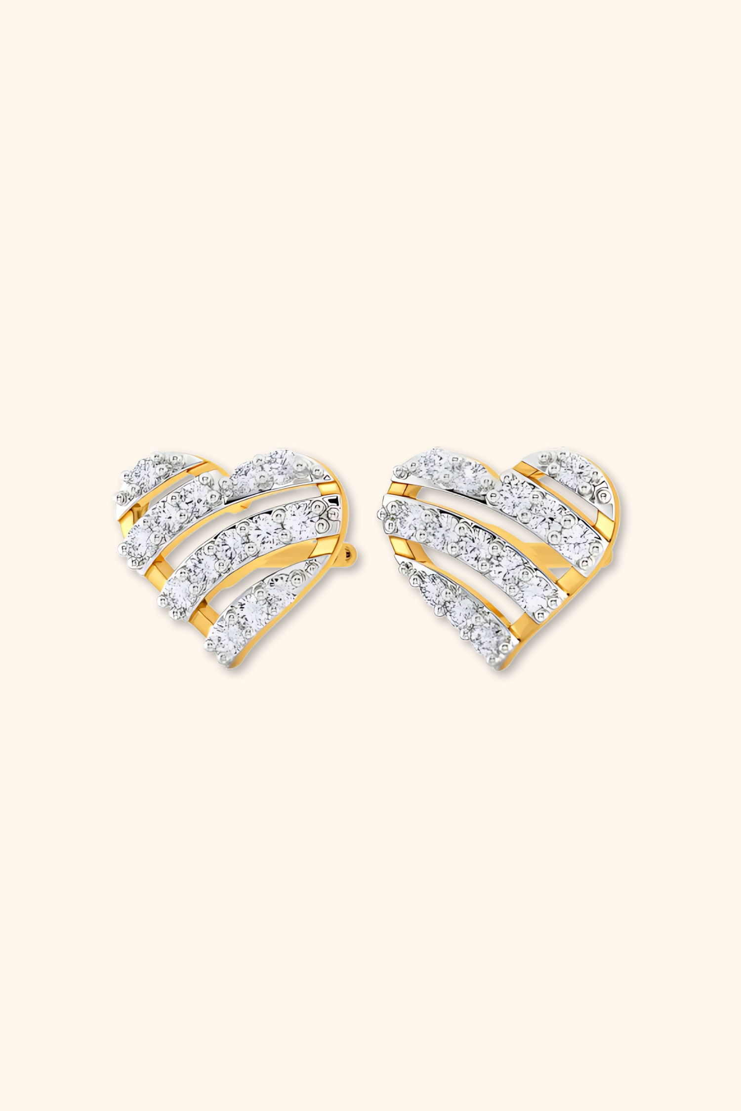 Verona Pavé Heart Studs