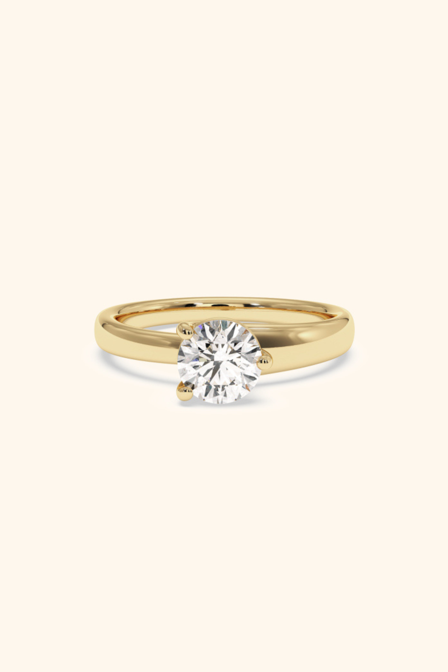 Agnes Classic Round Brilliant Solitaire Ring