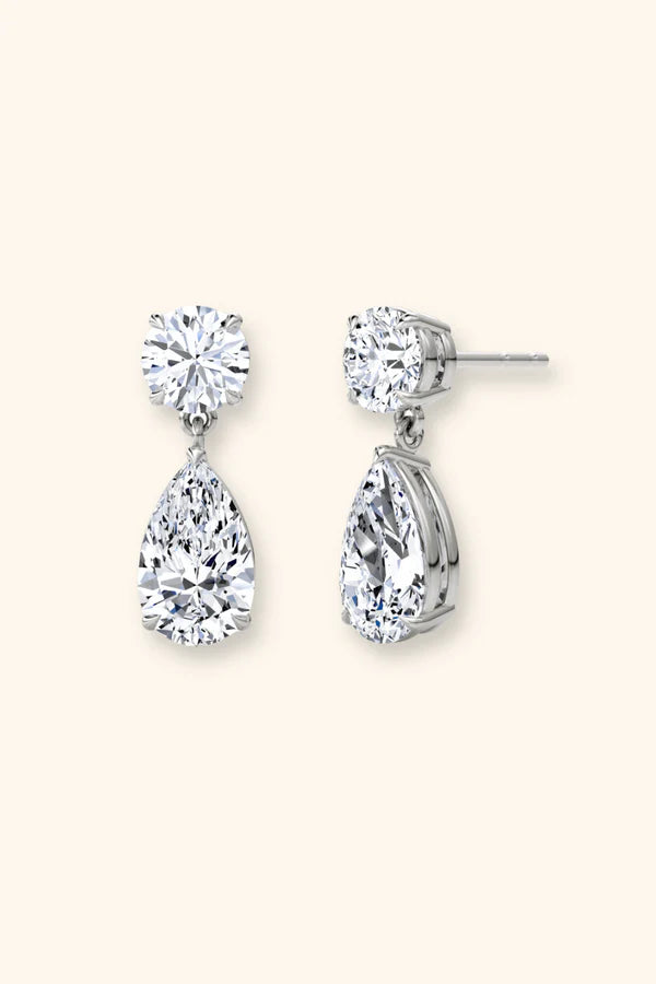 1Ct Millenia Pear Drop Earrings