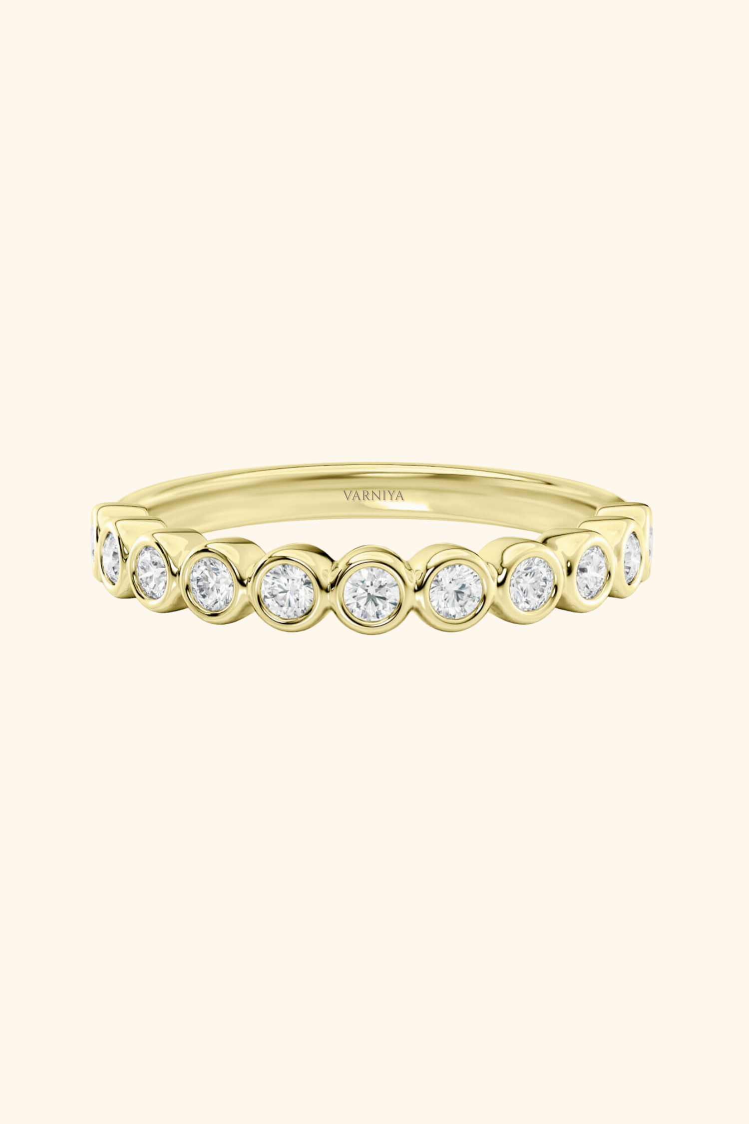 Bezel Set Half Eternity Ring