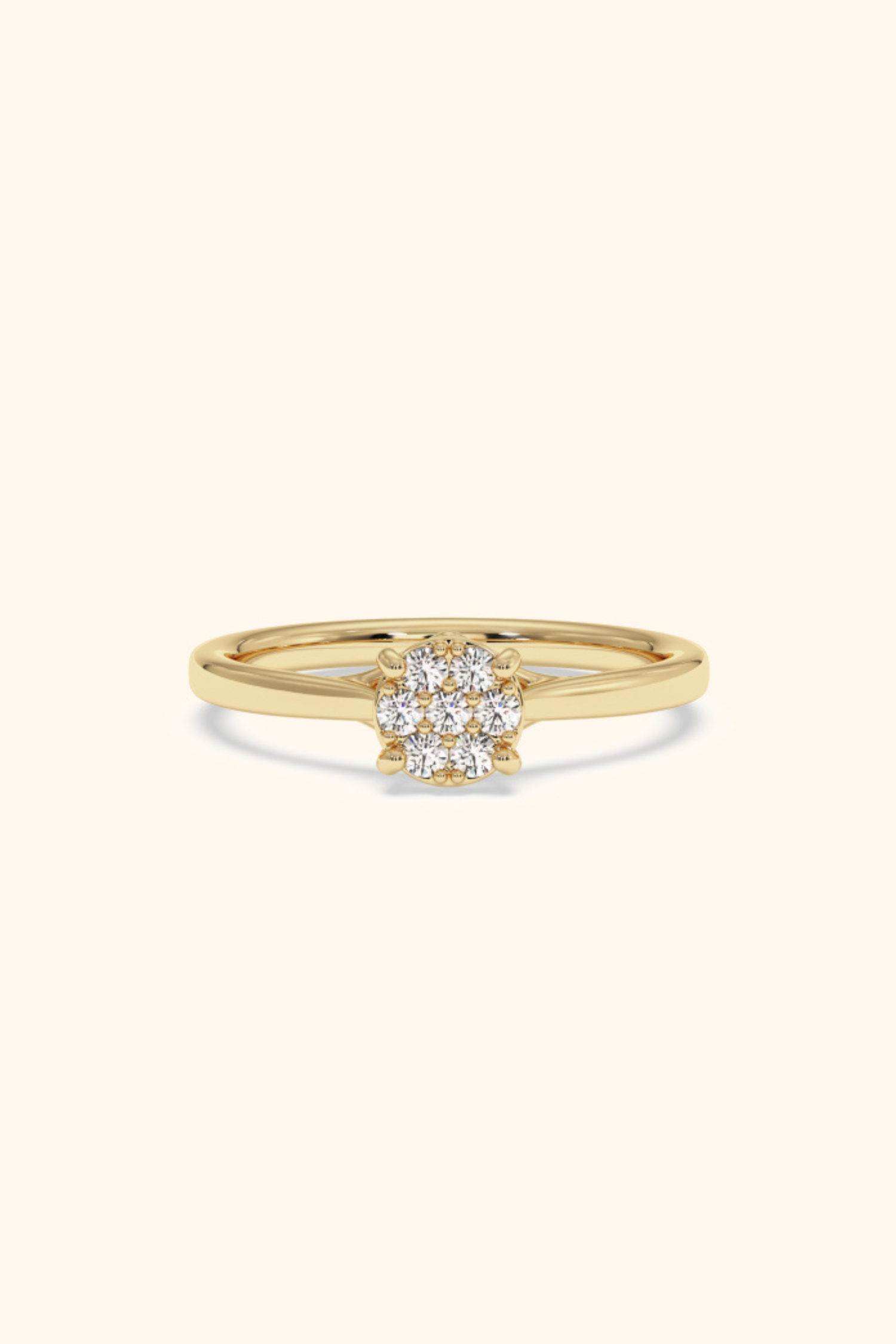 Chloe Round Diamond Cluster Ring